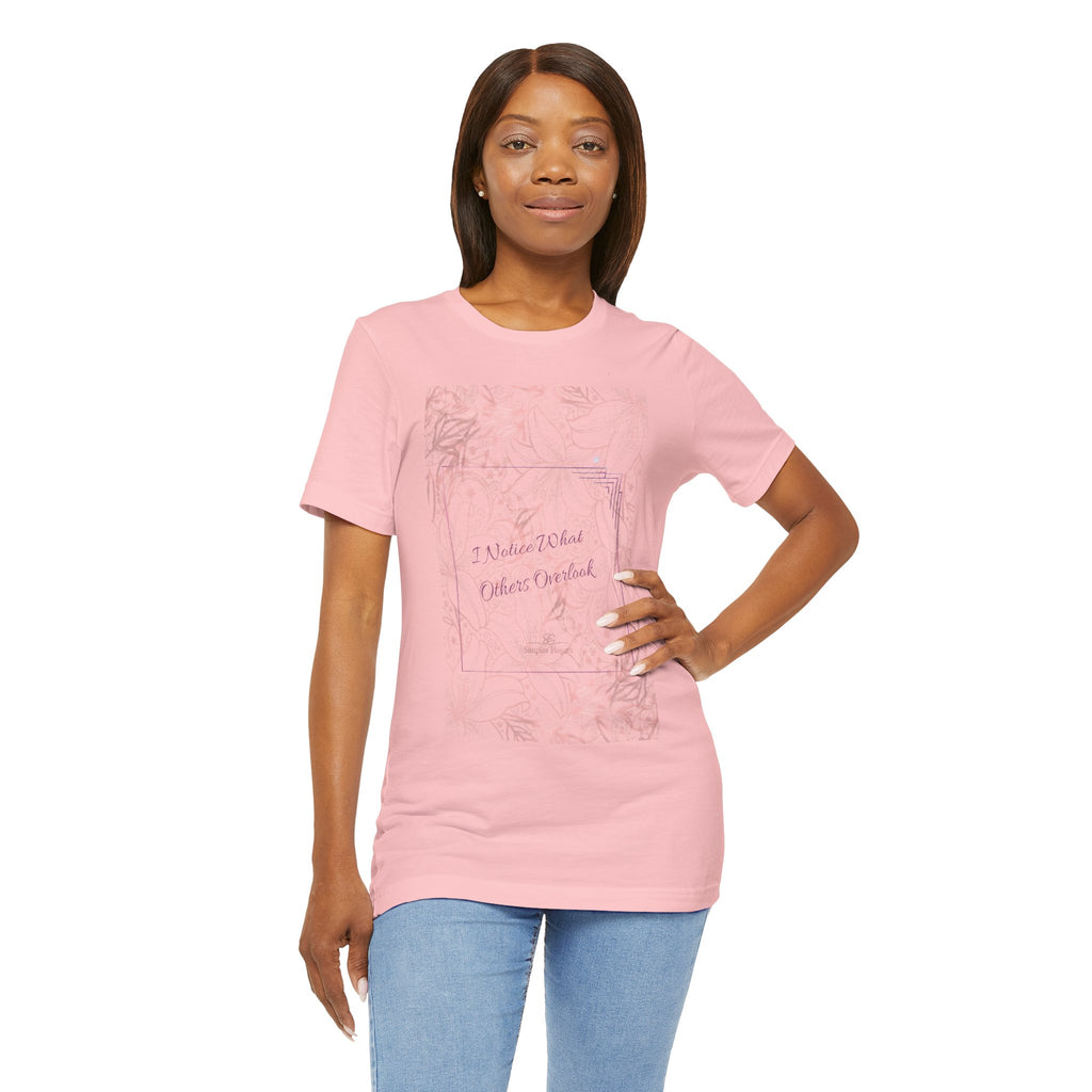 Simplee Elegant “Quiet Bloom” Watercolor Floral Tee — Soft Confidence Collection