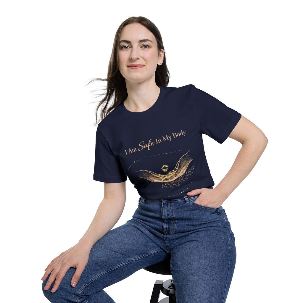 I Am Safe In My Body, I Am Secure Within My Mind – Mental Health Affirmation Tee | Calm & Healing Shirt | Self Love Top