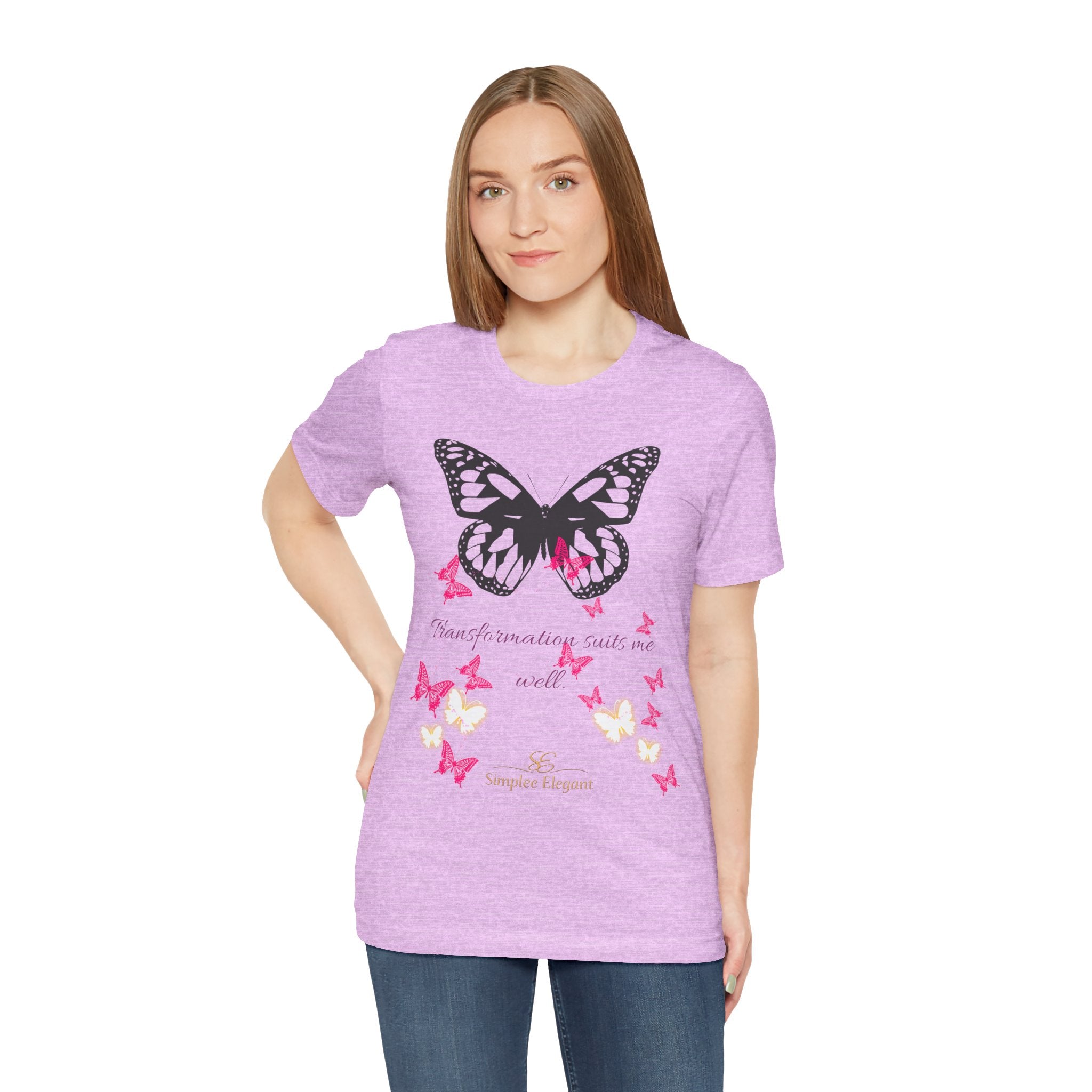 Simplee Elegant “Bloom in My Own Time” Butterfly Tee – Self-Love & Confidence Collection