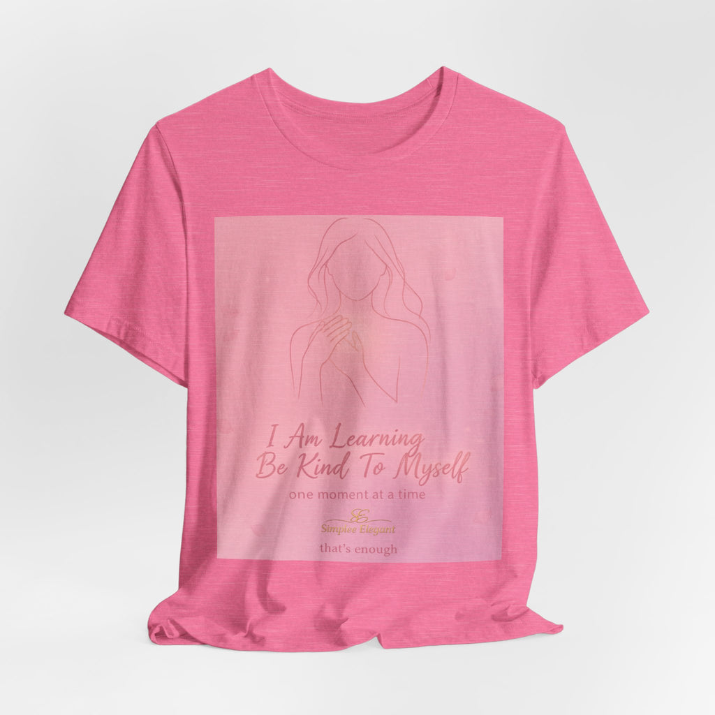 I Am Learning To Be Myself – Trichotillomania Support Tee | BFRB Recovery Shirt | Self Acceptance Mental Health Top | Trich-Oh-Clock Collection