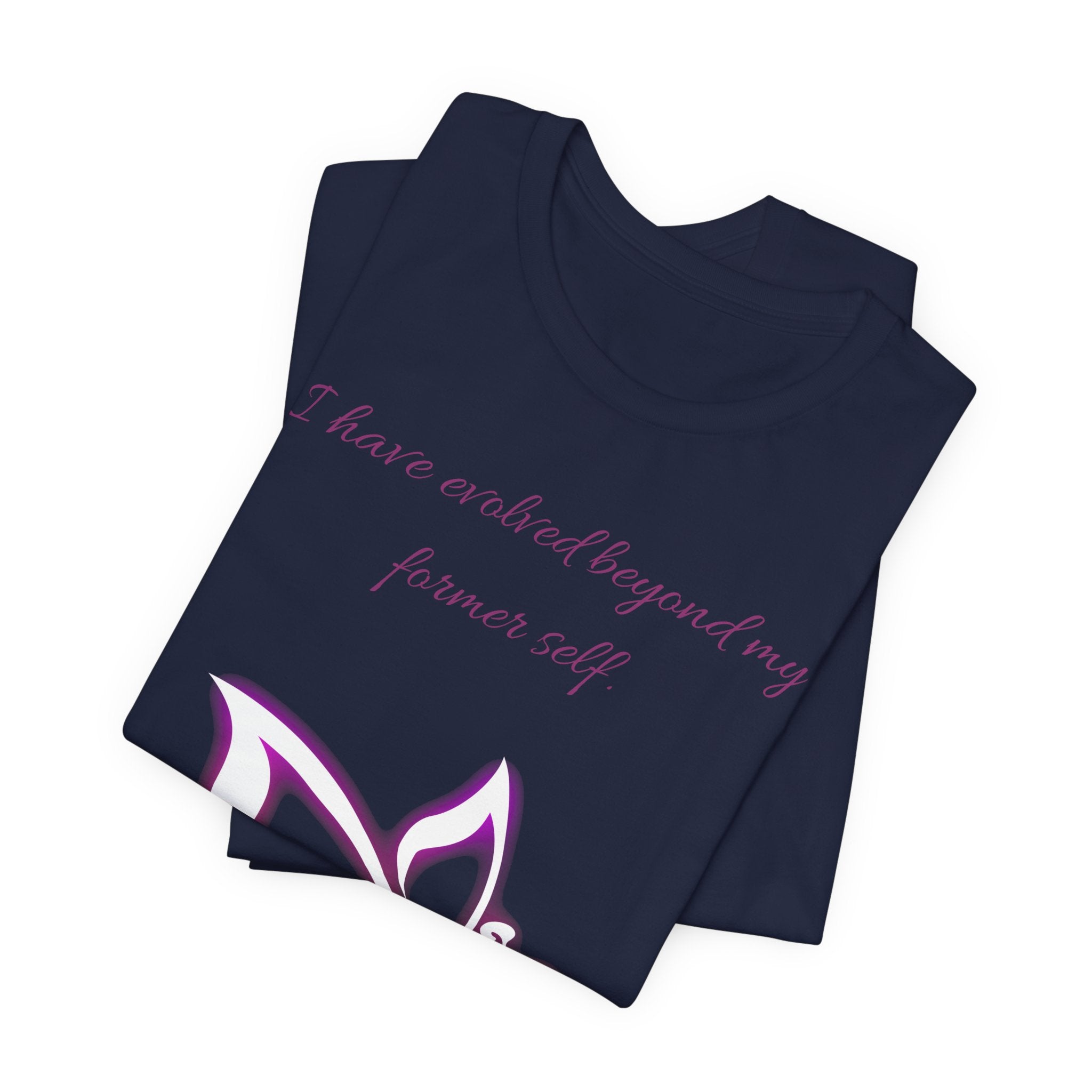 Simplee Elegant “Evolved Beyond My Former Self” Butterfly Tee – Glow Transformation Shirt