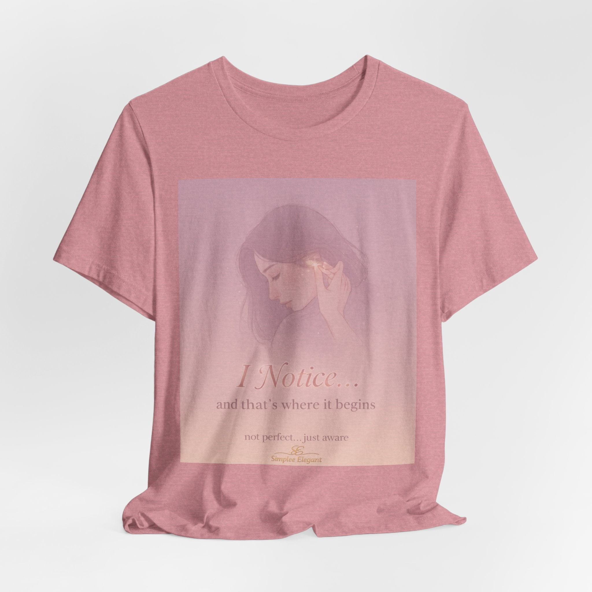 I Notice – Trichotillomania Awareness Tee | BFRB Mindfulness Shirt | Hair Pulling Awareness Top | Trich-Oh-Clock Collection