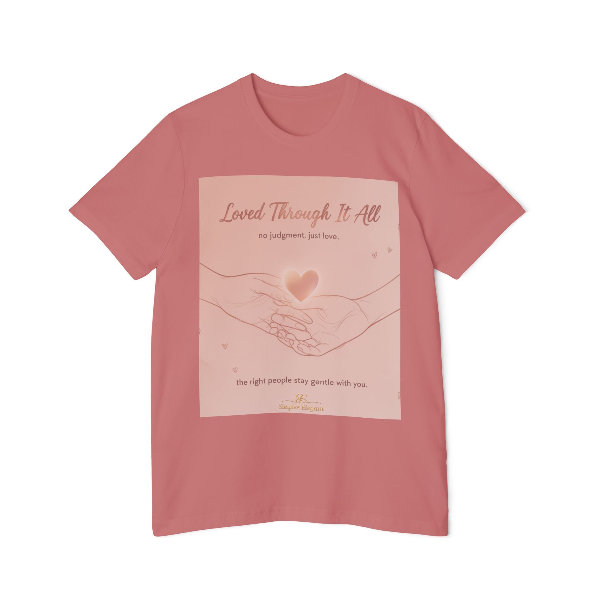 Loved Through It All – Trichotillomania Support Tee | BFRB Awareness Shirt | Mental Health Support Top | Trich-Oh-Clock Collection