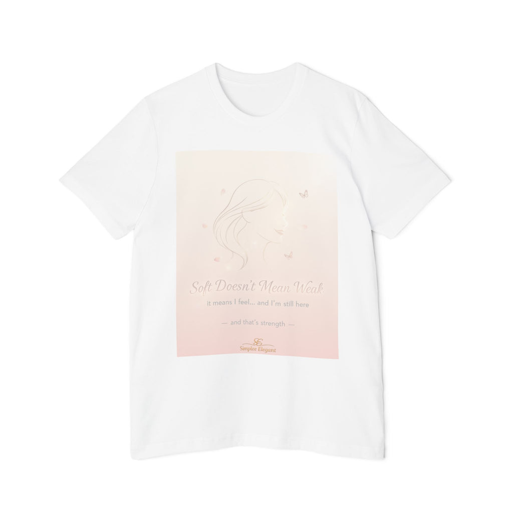 Soft Doesn’t Mean Weak – Trichotillomania Awareness Tee | BFRB Support Shirt | Mental Health Strength Top | Trich-Oh-Clock Collection