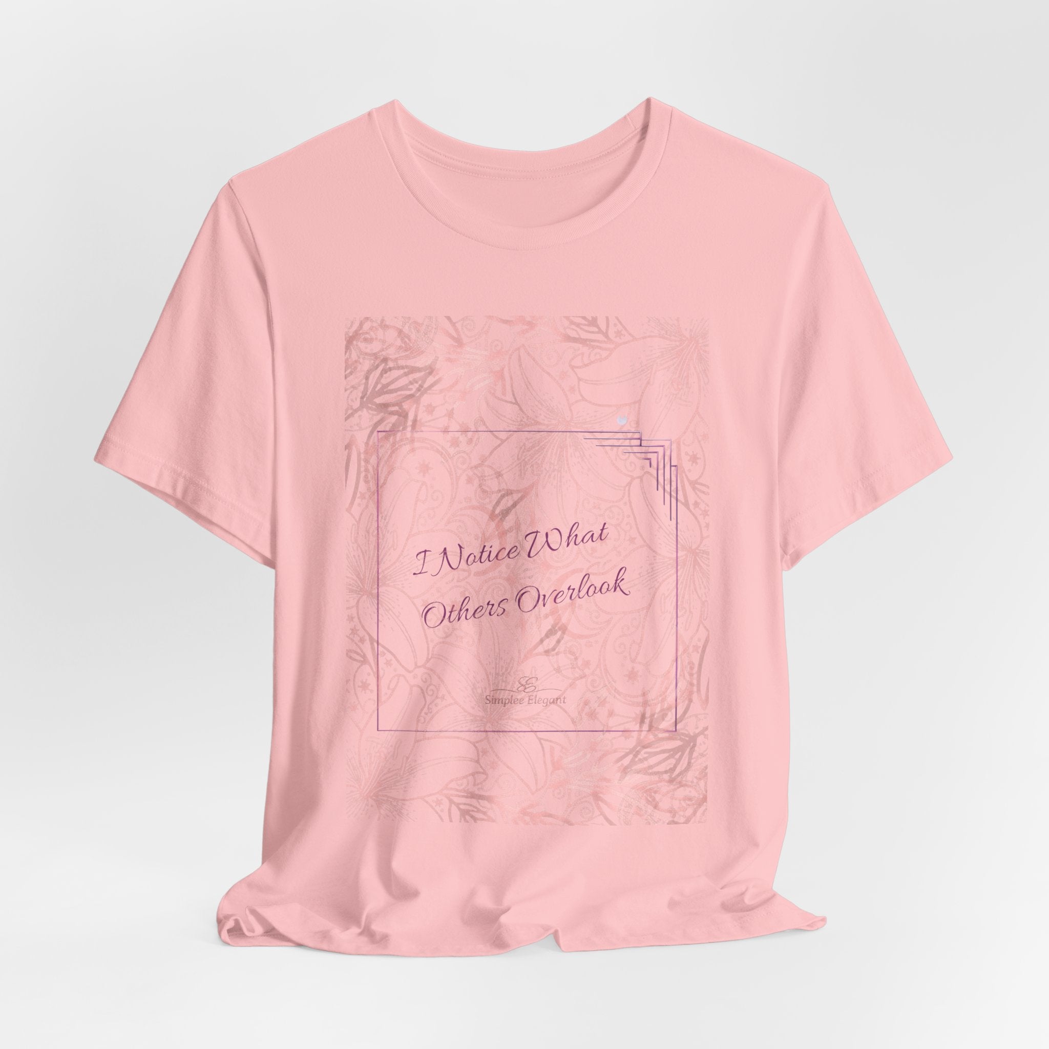Simplee Elegant “Quiet Bloom” Watercolor Floral Tee — Soft Confidence Collection