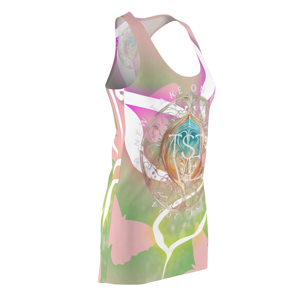 Simplee Elegant Pastel Bloom Statement Dress – Soft Luxe Floral Glow Design