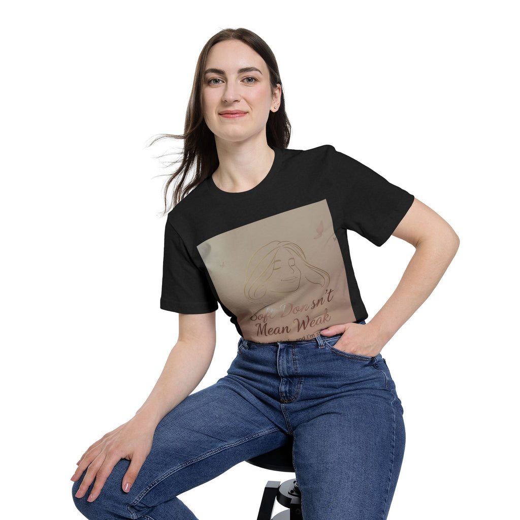 Soft Doesn’t Mean Weak – Trichotillomania Awareness Tee | BFRB Support Shirt | Mental Health Strength Top | Trich-Oh-Clock Collection