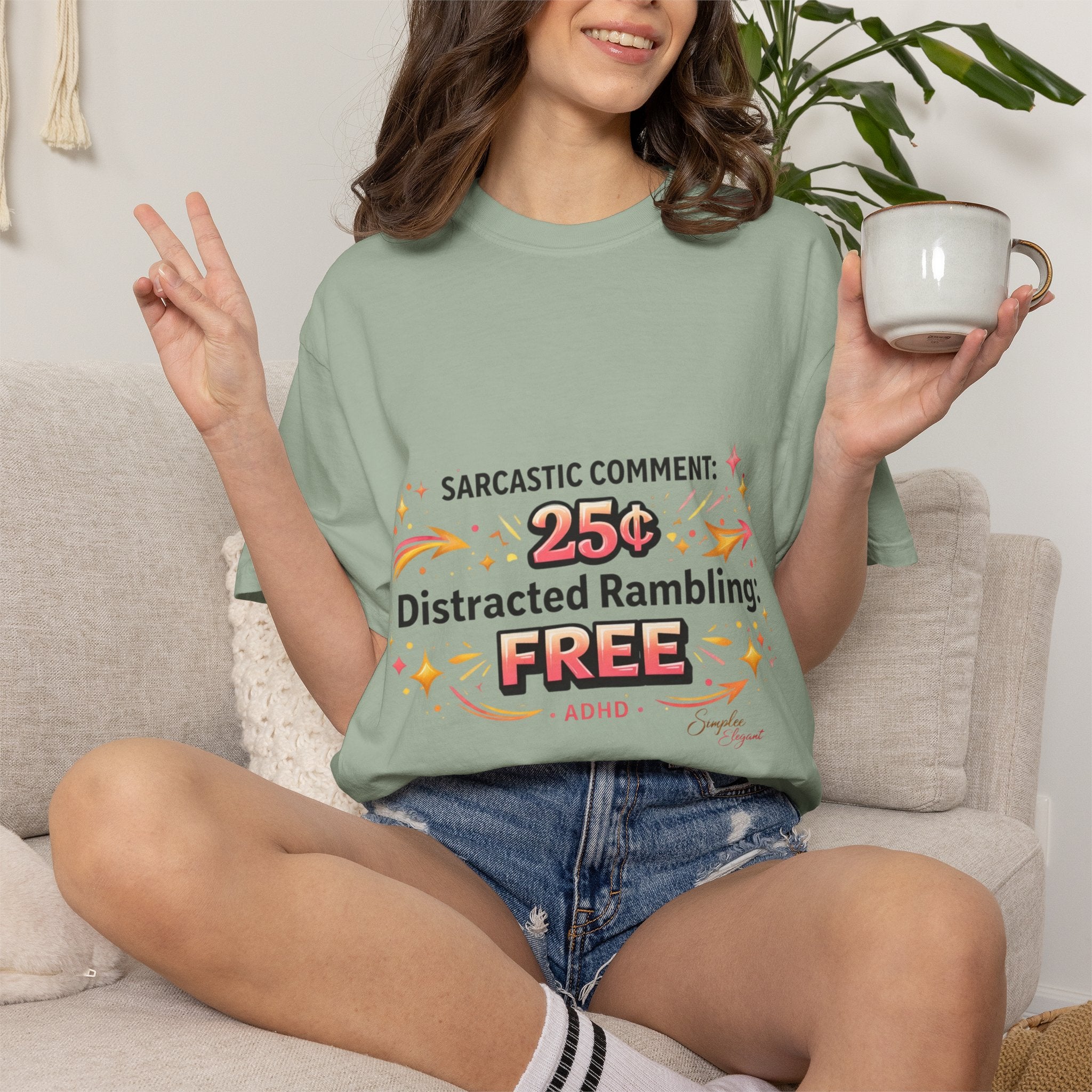 Simplee Elegant “Sarcastic Comment Loading” Tee – ADHD Humor Graphic Shirt