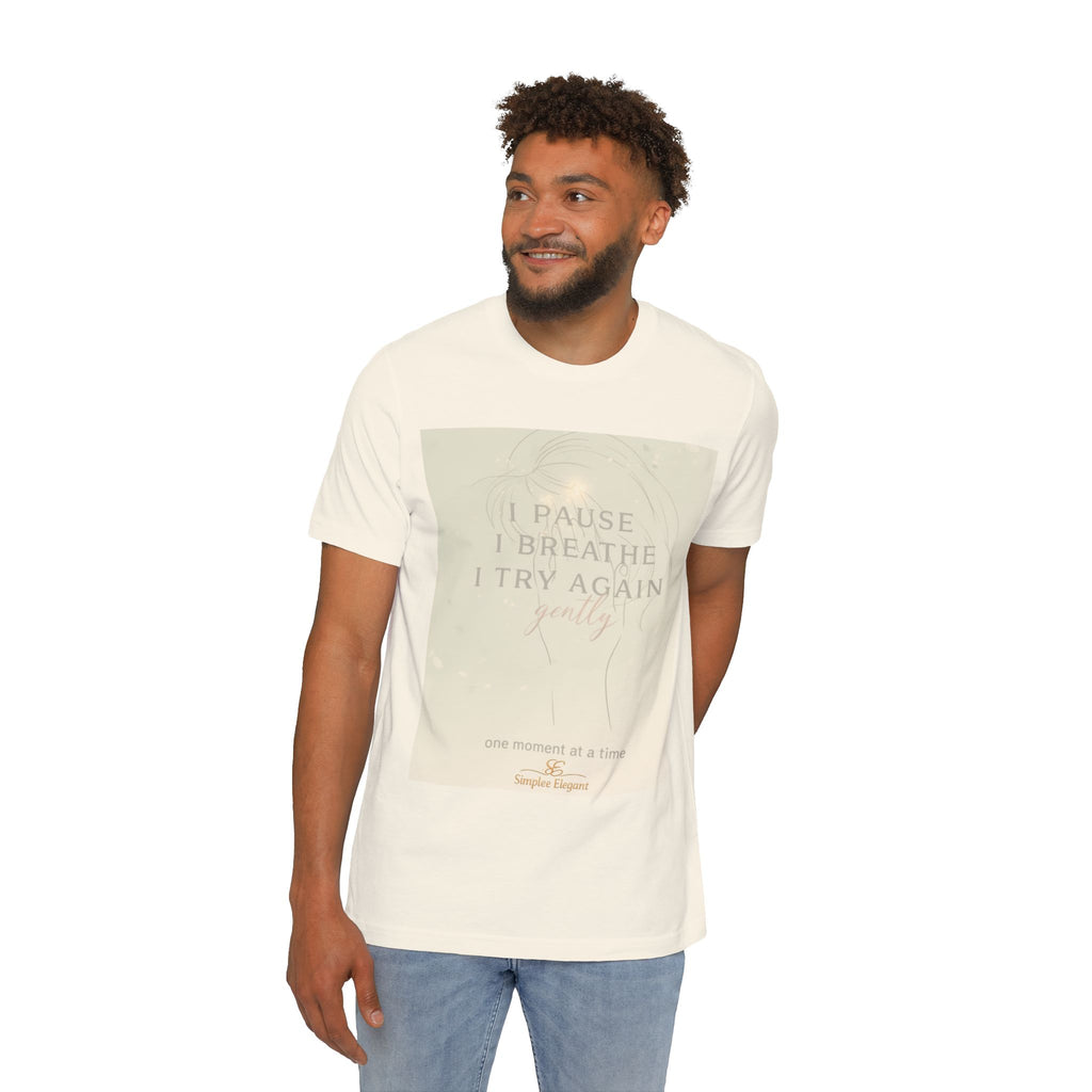 I Pause I Breathe I Try Again – Trichotillomania Support Tee | BFRB Awareness Shirt | Anxiety Coping Top | Trich-Oh-Clock Collection