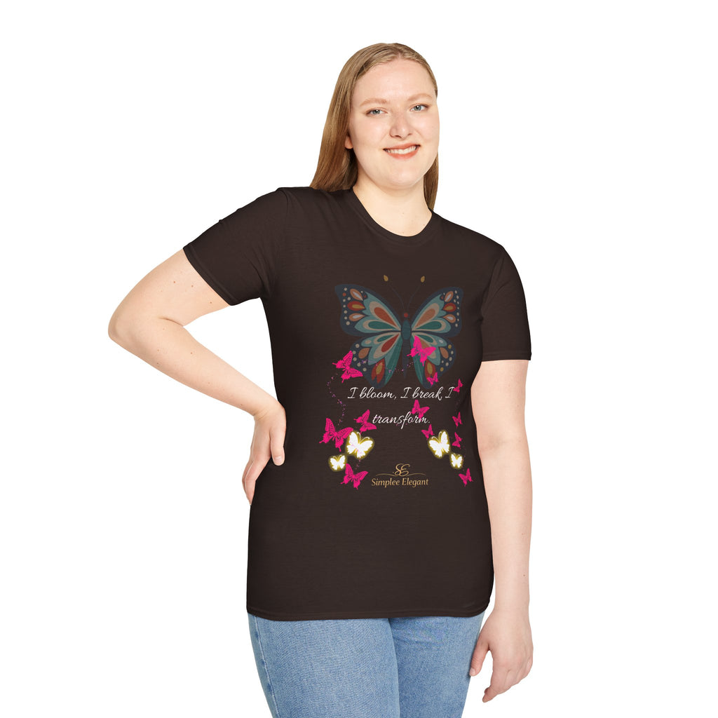 Simplee Elegant “I Bloom, I Break, I Transform” Butterfly Dream Tee