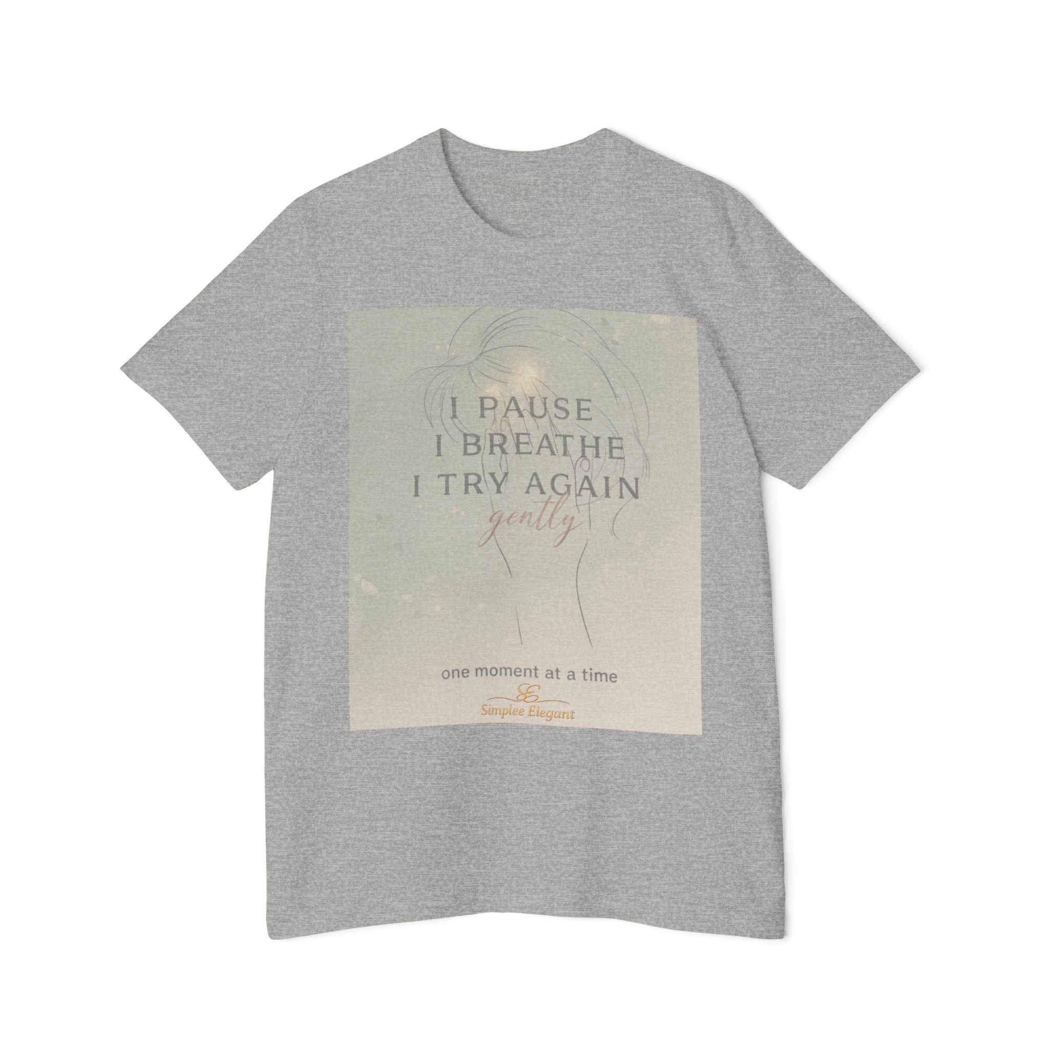 I Pause I Breathe I Try Again – Trichotillomania Support Tee | BFRB Awareness Shirt | Anxiety Coping Top | Trich-Oh-Clock Collection