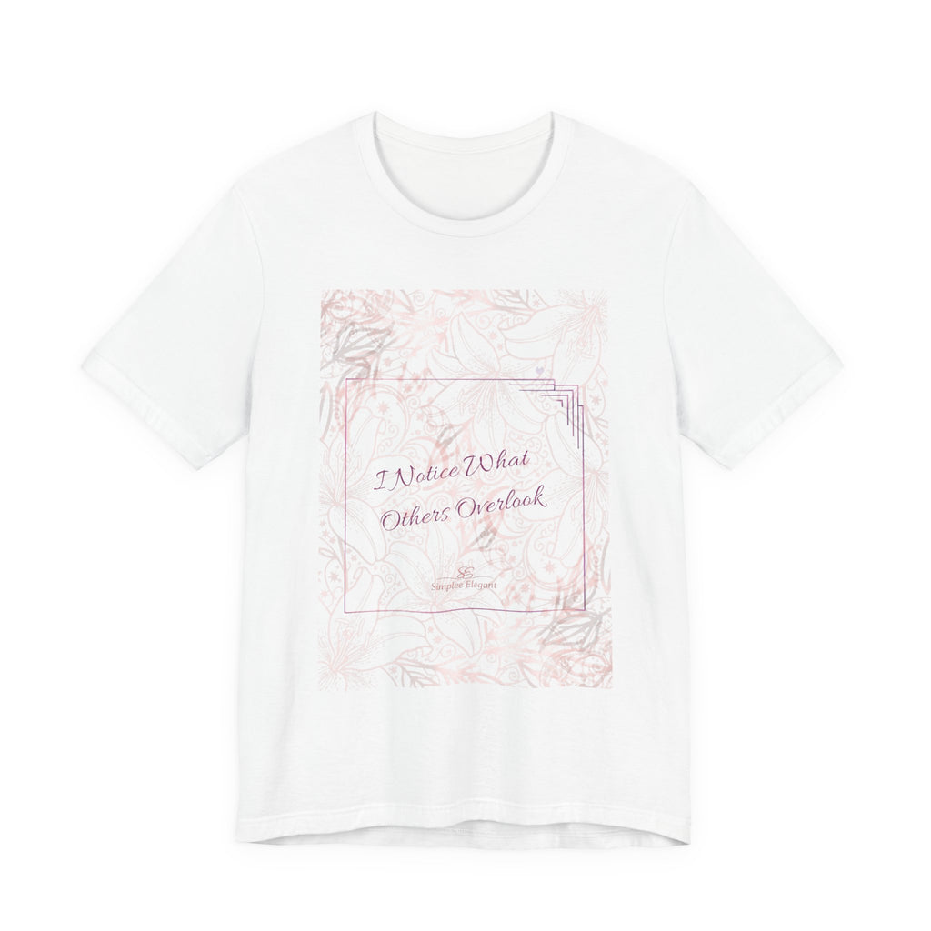 Simplee Elegant “Quiet Bloom” Watercolor Floral Tee — Soft Confidence Collection