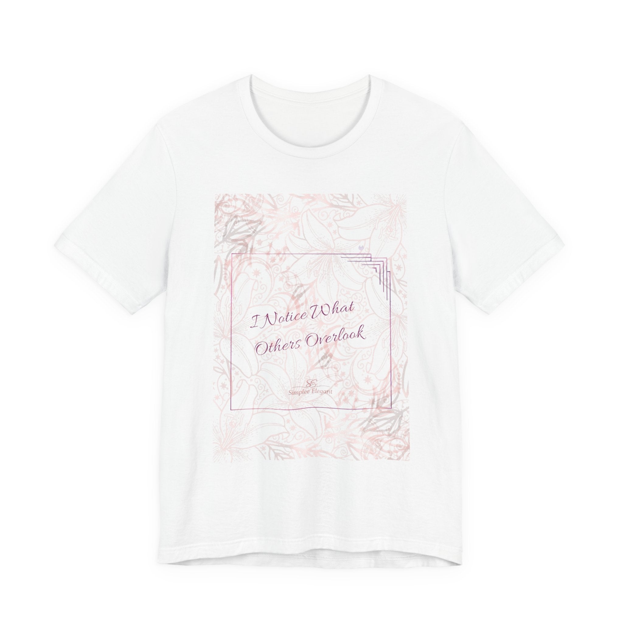 Simplee Elegant “Quiet Bloom” Watercolor Floral Tee — Soft Confidence Collection