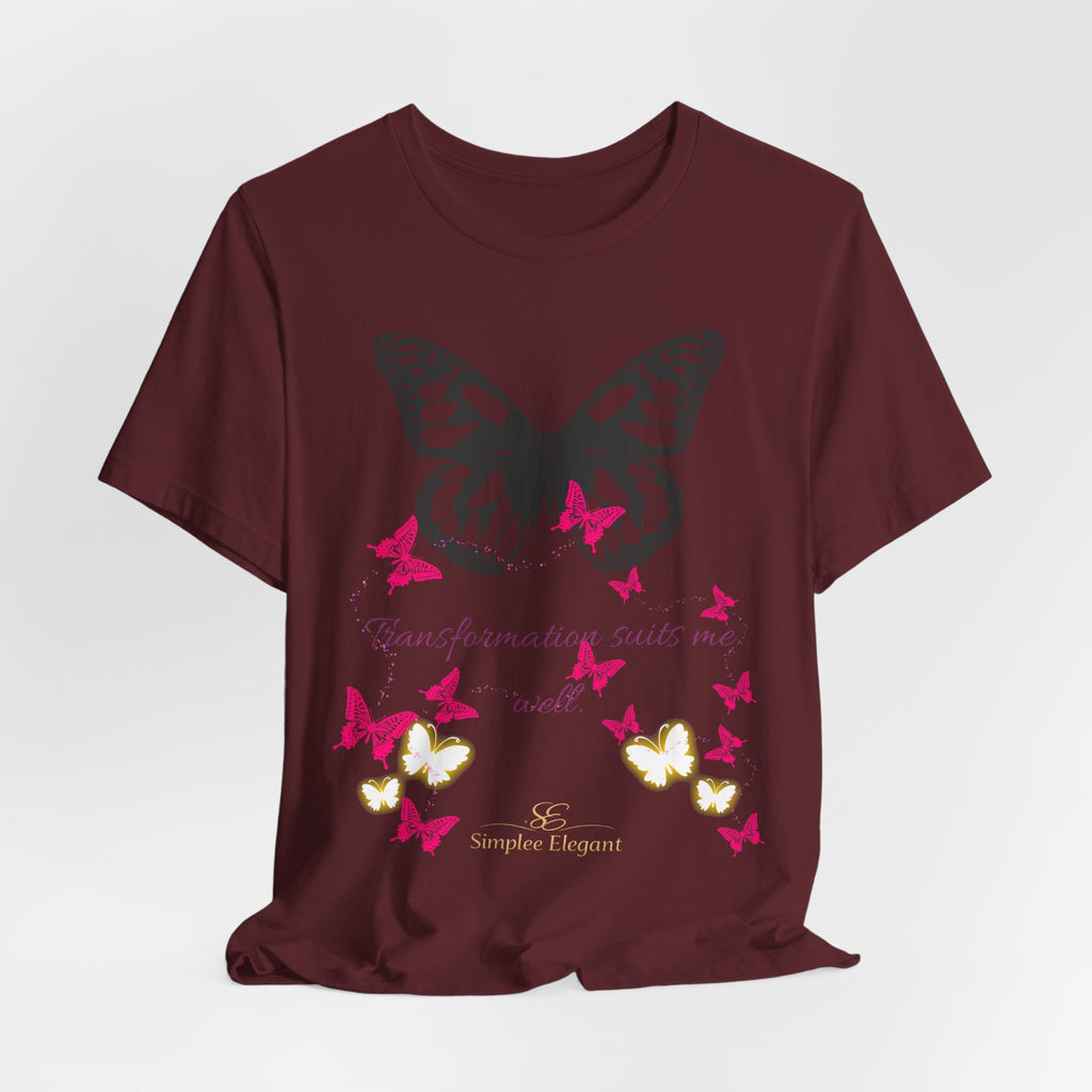 Simplee Elegant “Bloom in My Own Time” Butterfly Tee – Self-Love & Confidence Collection