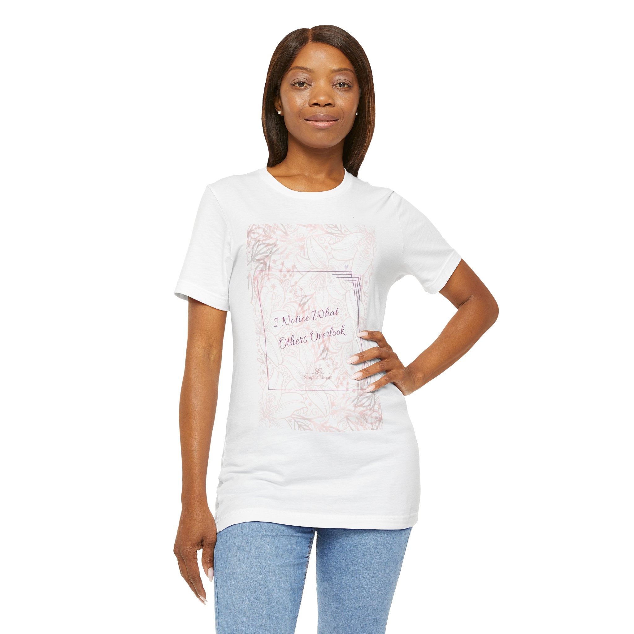 Simplee Elegant “Quiet Bloom” Watercolor Floral Tee — Soft Confidence Collection