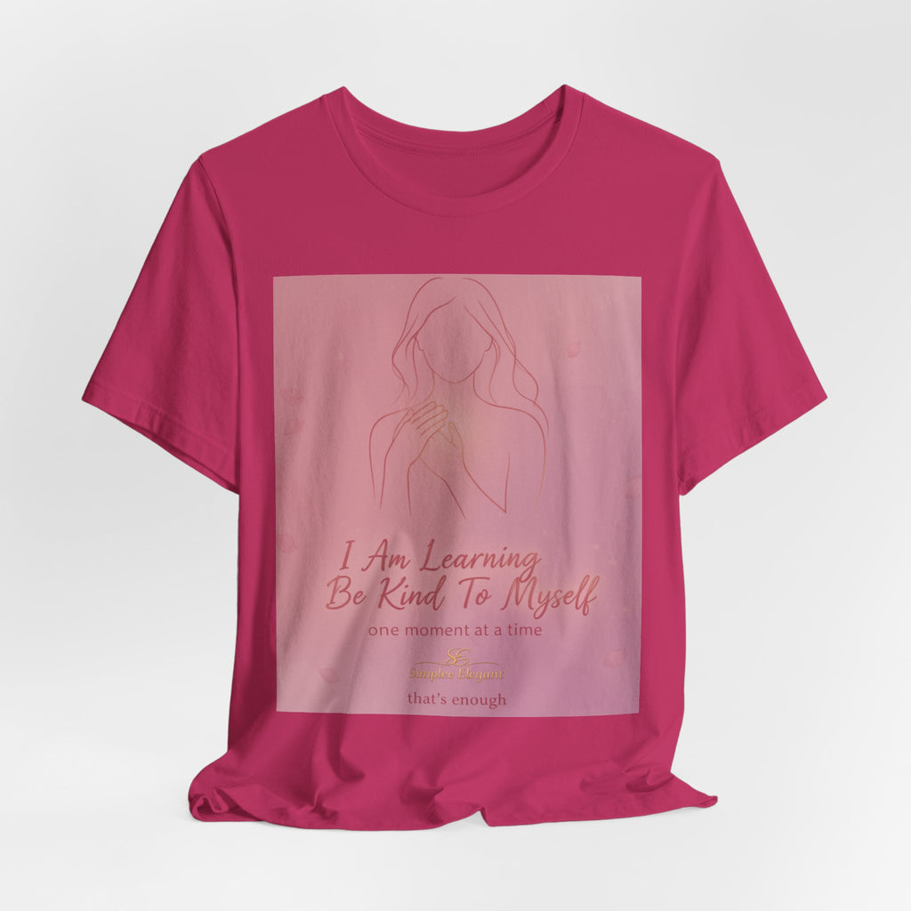 I Am Learning To Be Myself – Trichotillomania Support Tee | BFRB Recovery Shirt | Self Acceptance Mental Health Top | Trich-Oh-Clock Collection
