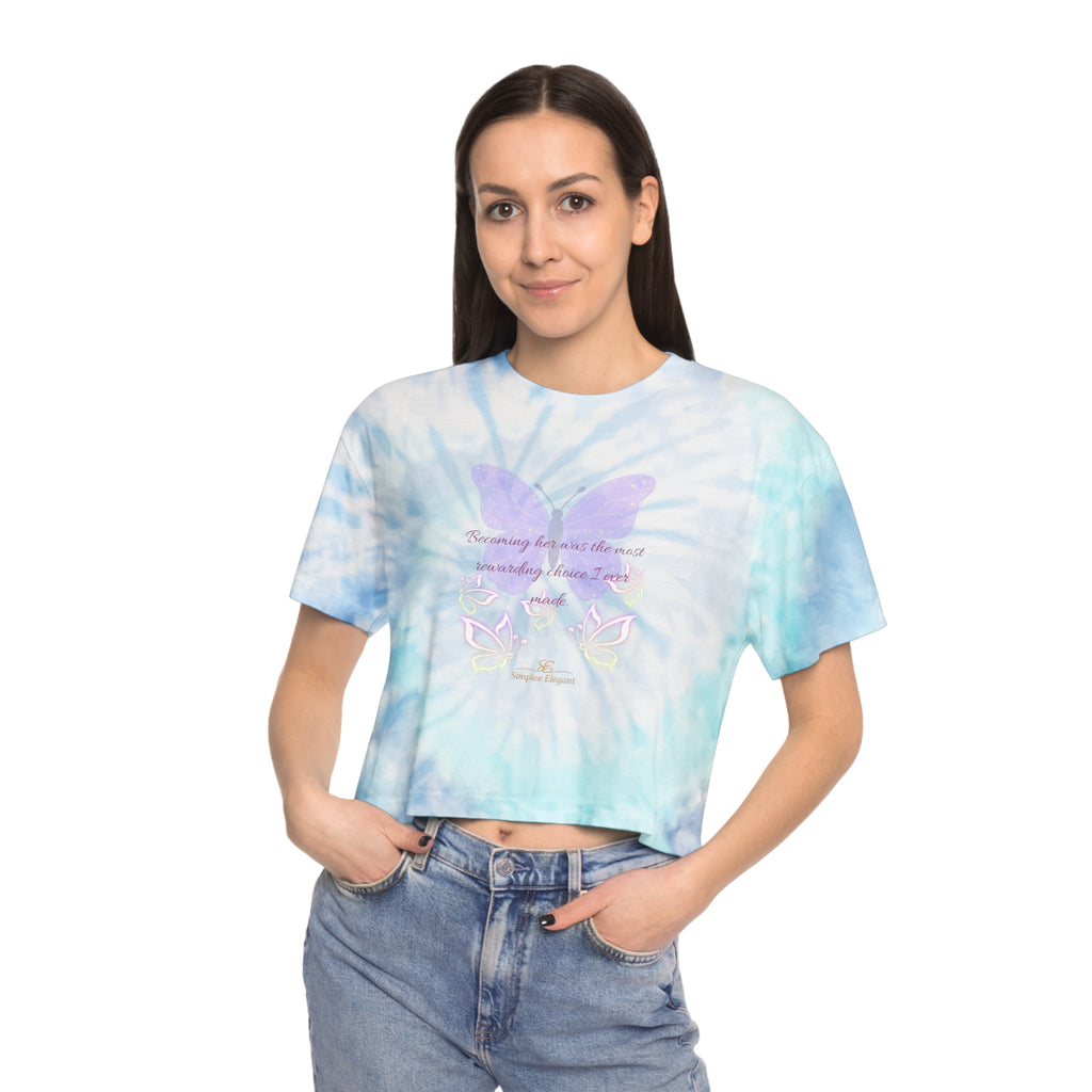Simplee Elegant “Becoming Her” Butterfly Glow Design – Empowerment Transformation Graphic