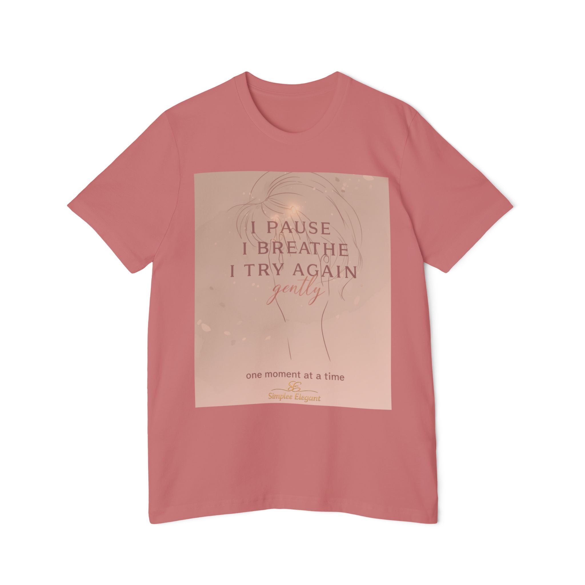I Pause I Breathe I Try Again – Trichotillomania Support Tee | BFRB Awareness Shirt | Anxiety Coping Top | Trich-Oh-Clock Collection