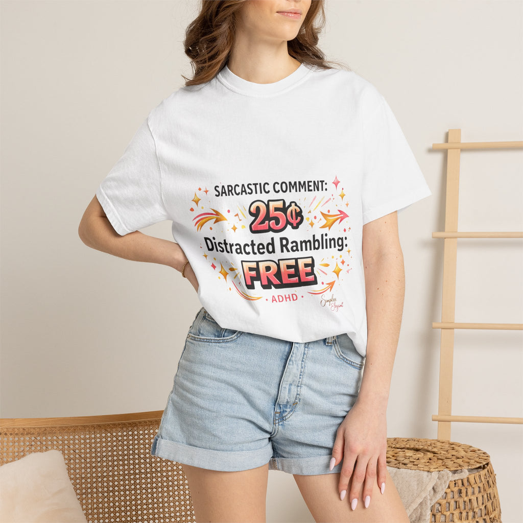 Simplee Elegant “Sarcastic Comment Loading” Tee – ADHD Humor Graphic Shirt