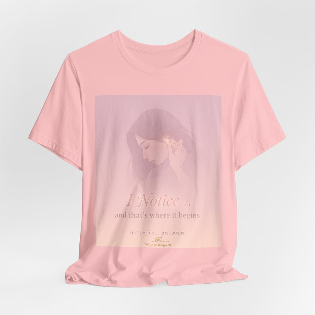 I Notice – Trichotillomania Awareness Tee | BFRB Mindfulness Shirt | Hair Pulling Awareness Top | Trich-Oh-Clock Collection