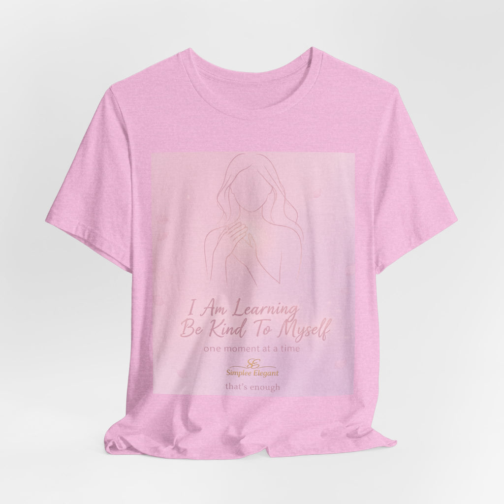 I Am Learning To Be Myself – Trichotillomania Support Tee | BFRB Recovery Shirt | Self Acceptance Mental Health Top | Trich-Oh-Clock Collection