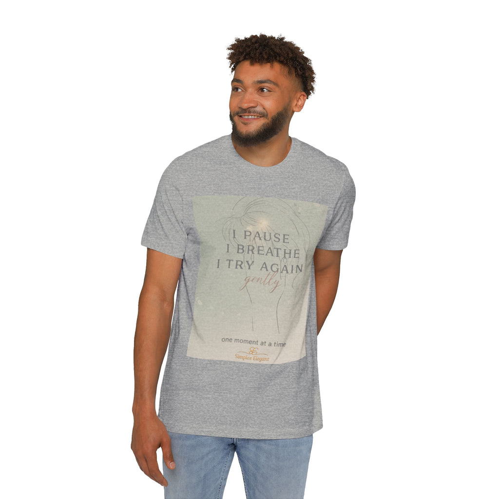 I Pause I Breathe I Try Again – Trichotillomania Support Tee | BFRB Awareness Shirt | Anxiety Coping Top | Trich-Oh-Clock Collection