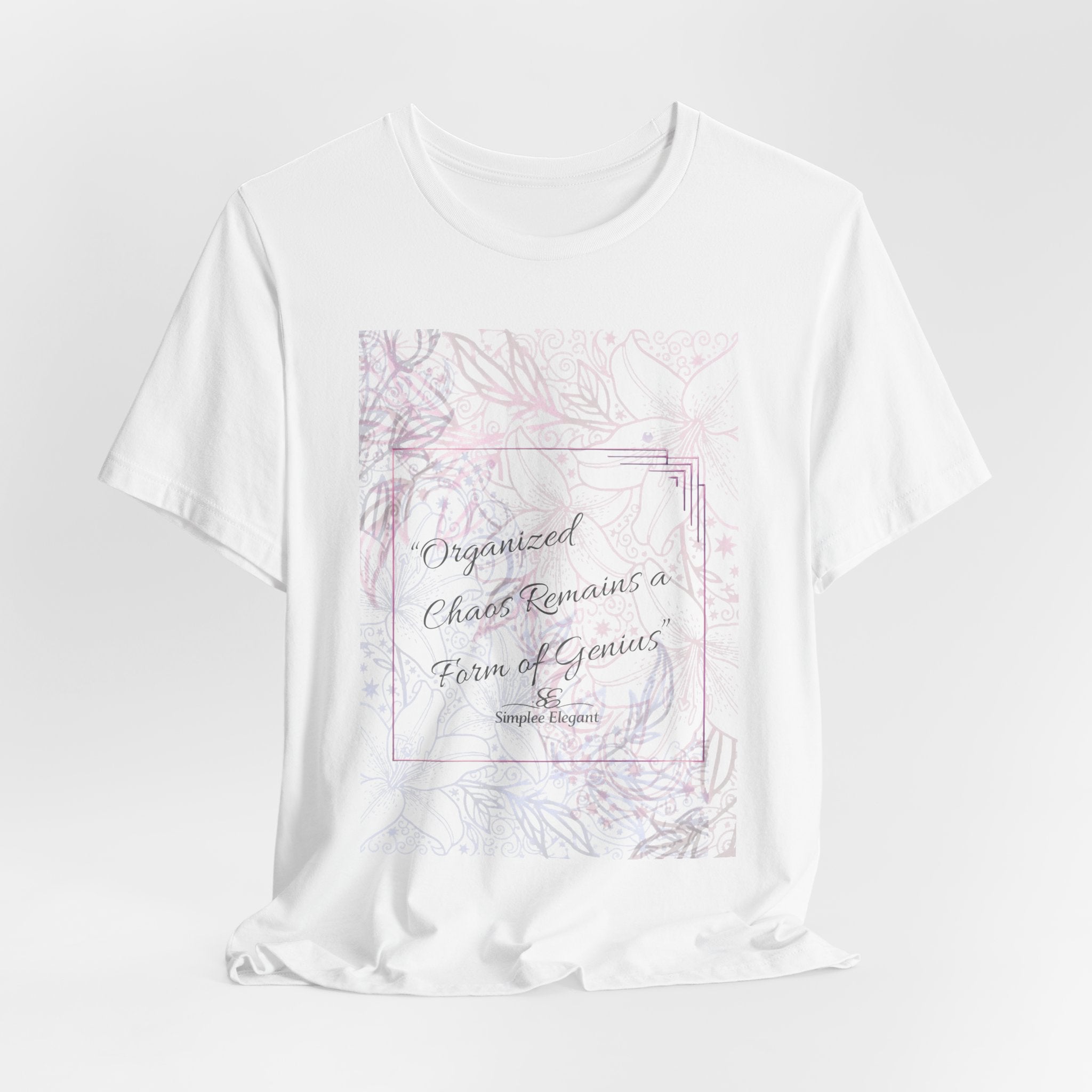 Simplee Elegant “Soft Grounding” Watercolor Floral Tee — Calm Within Collection