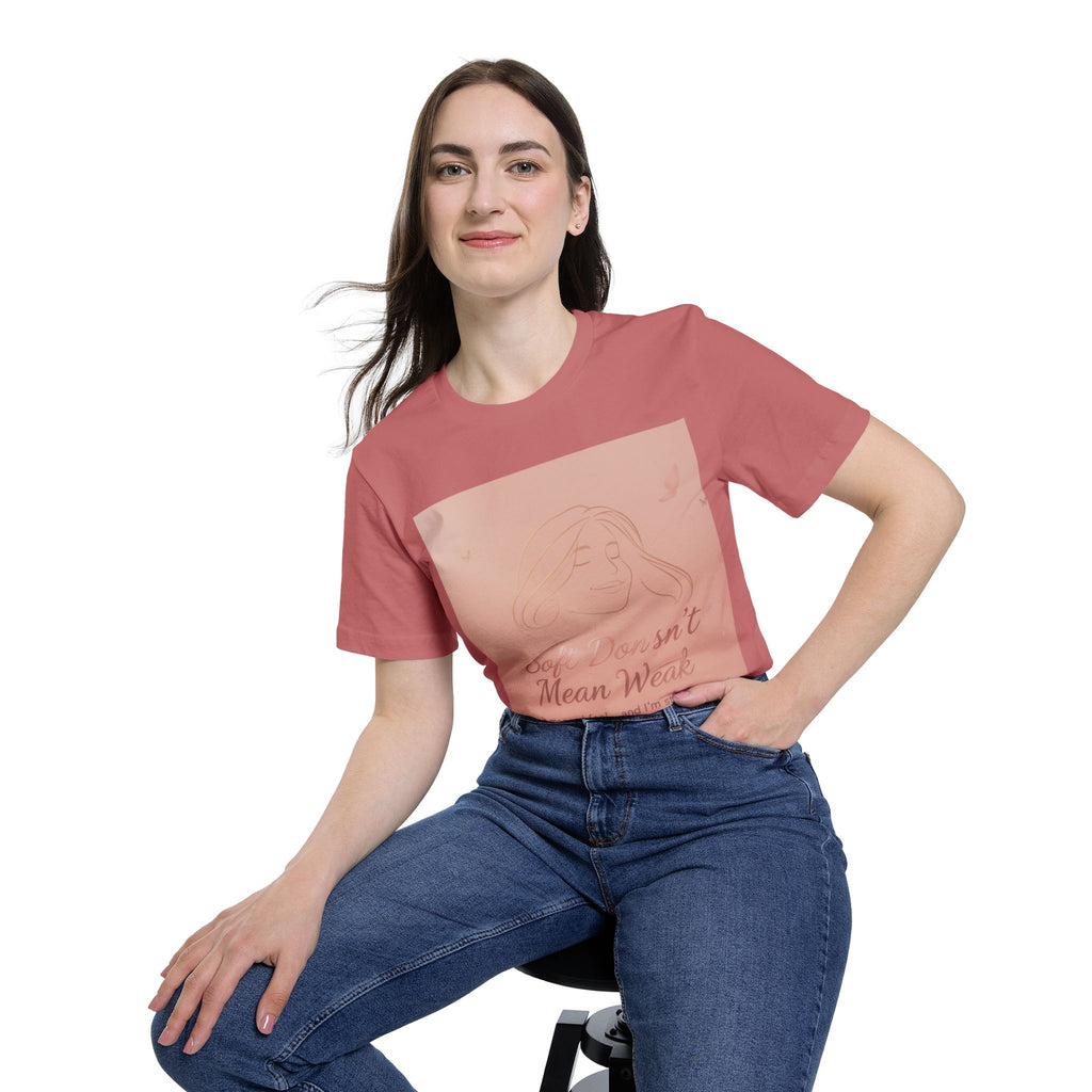 Soft Doesn’t Mean Weak – Trichotillomania Awareness Tee | BFRB Support Shirt | Mental Health Strength Top | Trich-Oh-Clock Collection