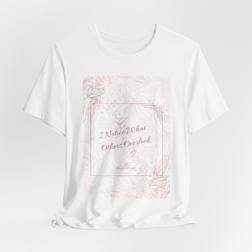 Simplee Elegant “Quiet Bloom” Watercolor Floral Tee — Soft Confidence Collection