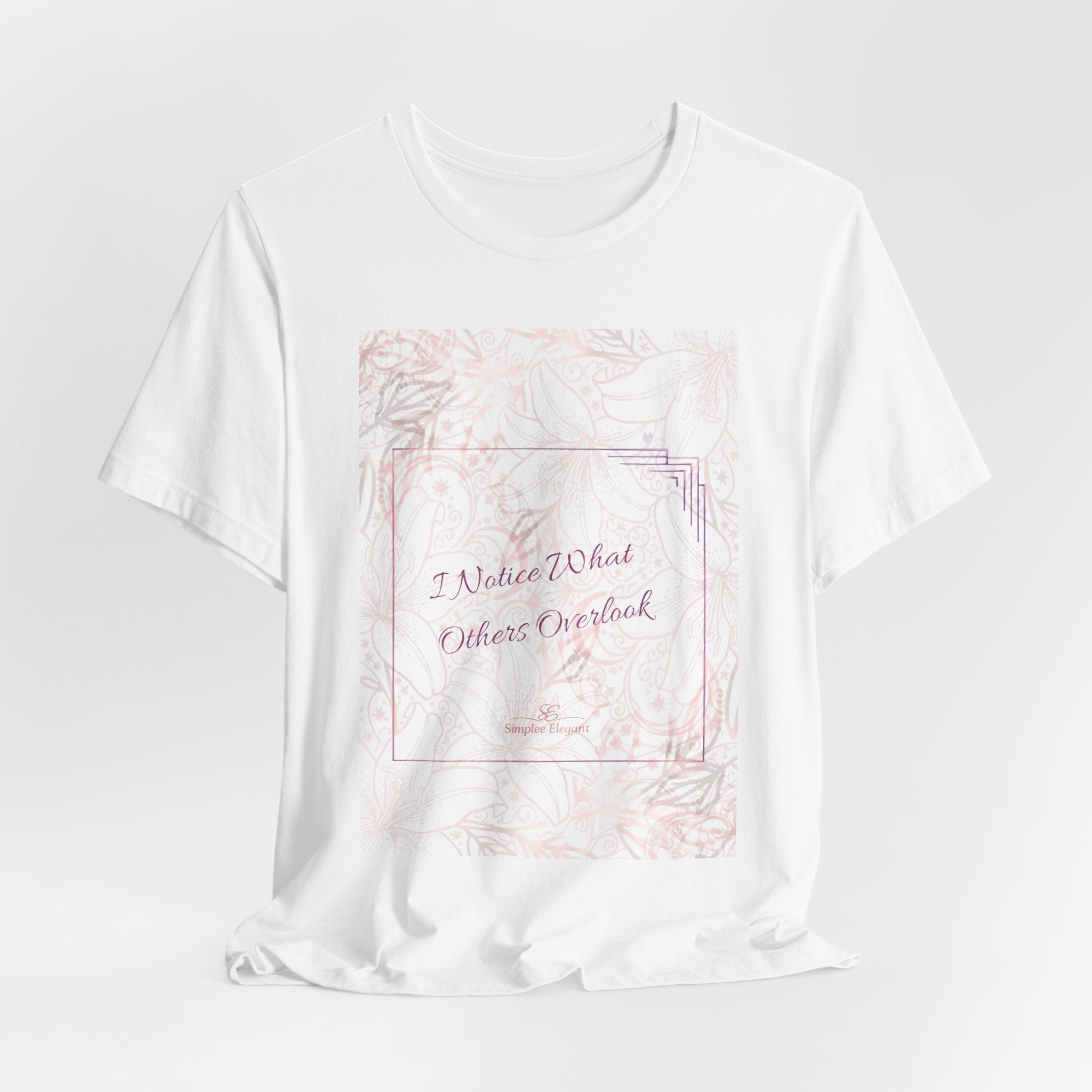 Simplee Elegant “Quiet Bloom” Watercolor Floral Tee — Soft Confidence Collection