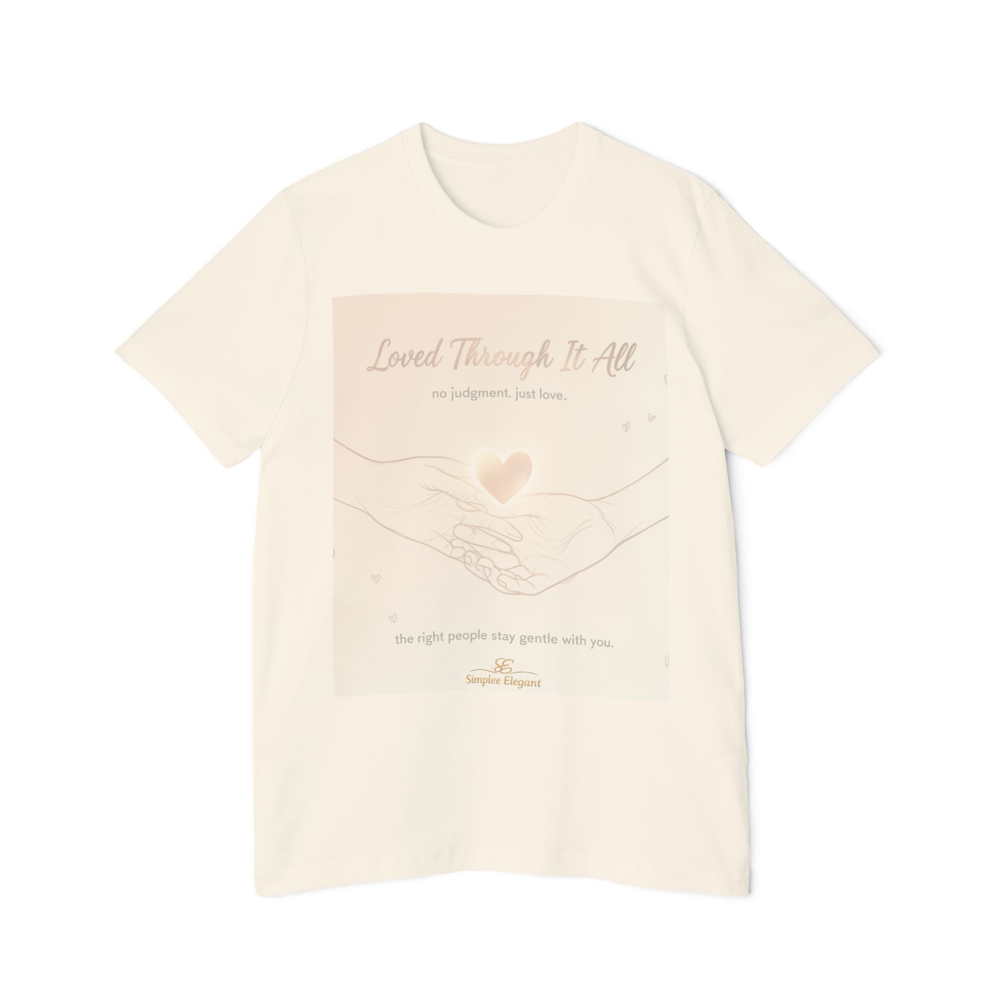 Loved Through It All – Trichotillomania Support Tee | BFRB Awareness Shirt | Mental Health Support Top | Trich-Oh-Clock Collection