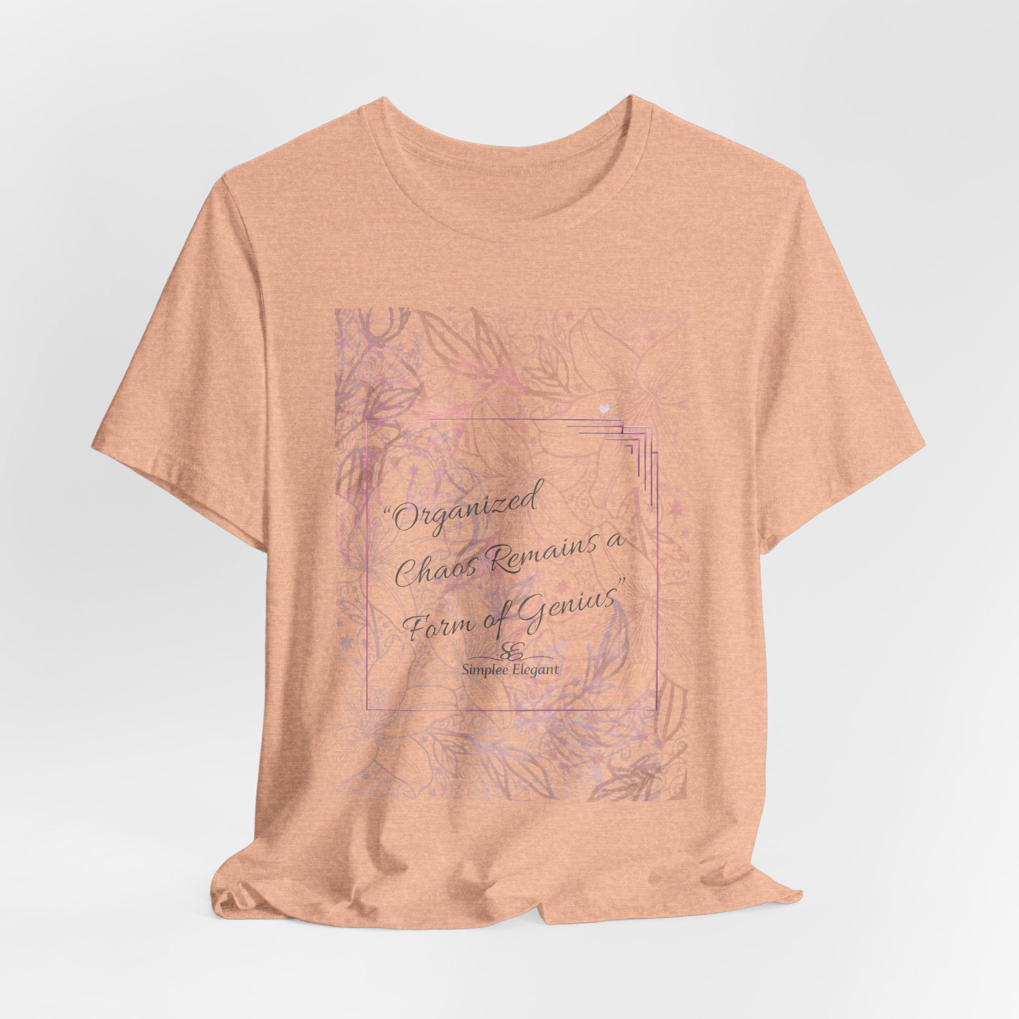 Simplee Elegant “Soft Grounding” Watercolor Floral Tee — Calm Within Collection