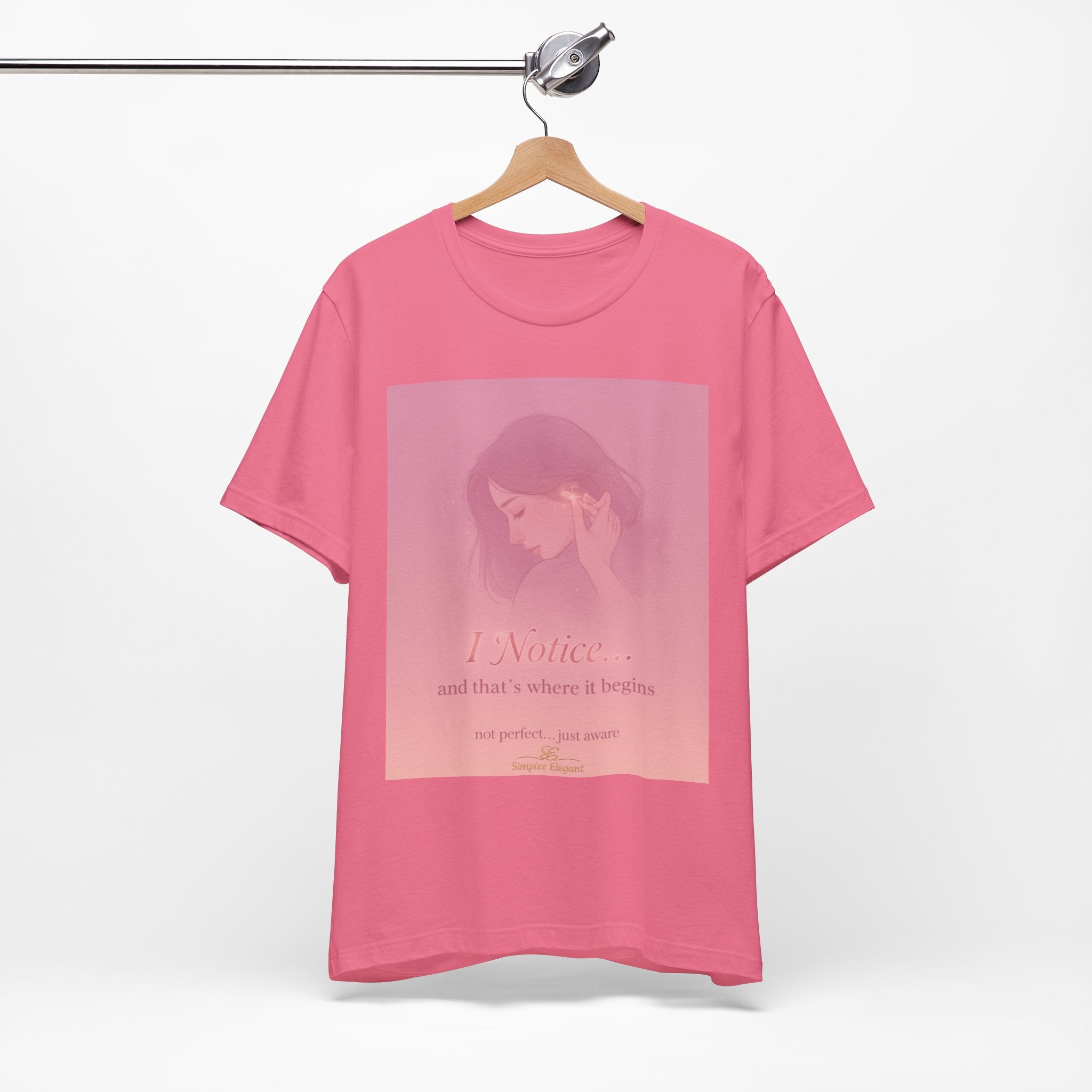 I Notice – Trichotillomania Awareness Tee | BFRB Mindfulness Shirt | Hair Pulling Awareness Top | Trich-Oh-Clock Collection