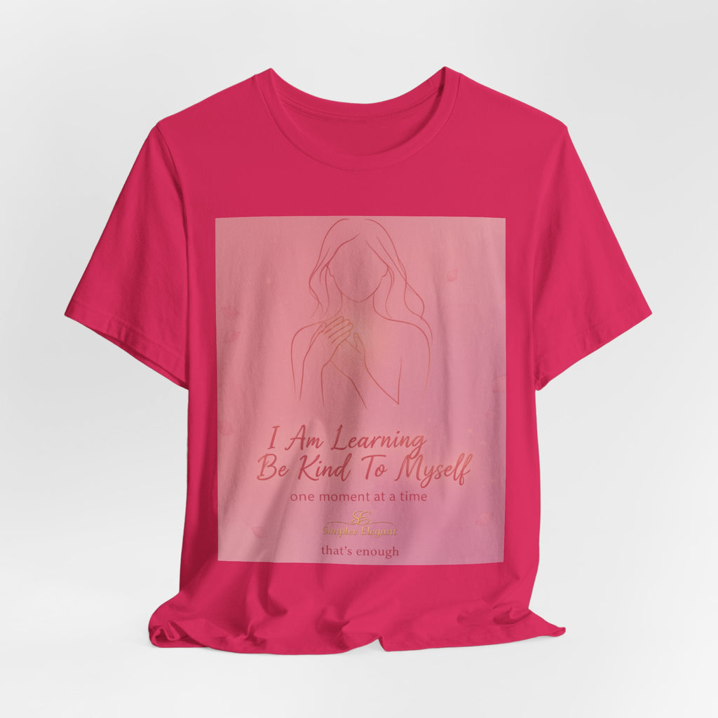 I Am Learning To Be Myself – Trichotillomania Support Tee | BFRB Recovery Shirt | Self Acceptance Mental Health Top | Trich-Oh-Clock Collection