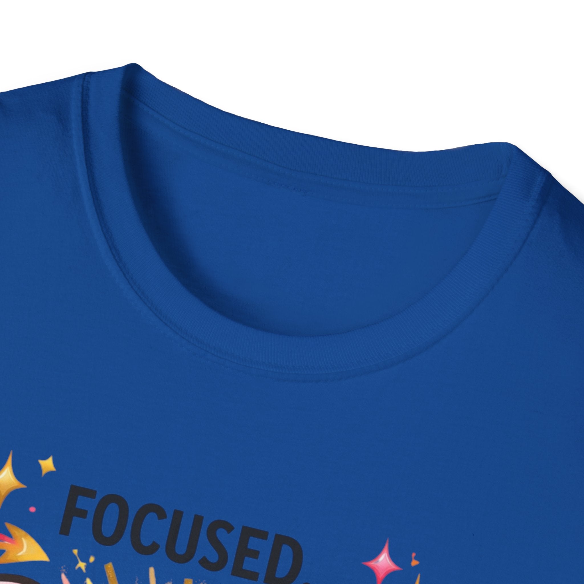 Simplee Elegant “Focused… Eventually” Tee – Funny Motivation Graphic Shirt