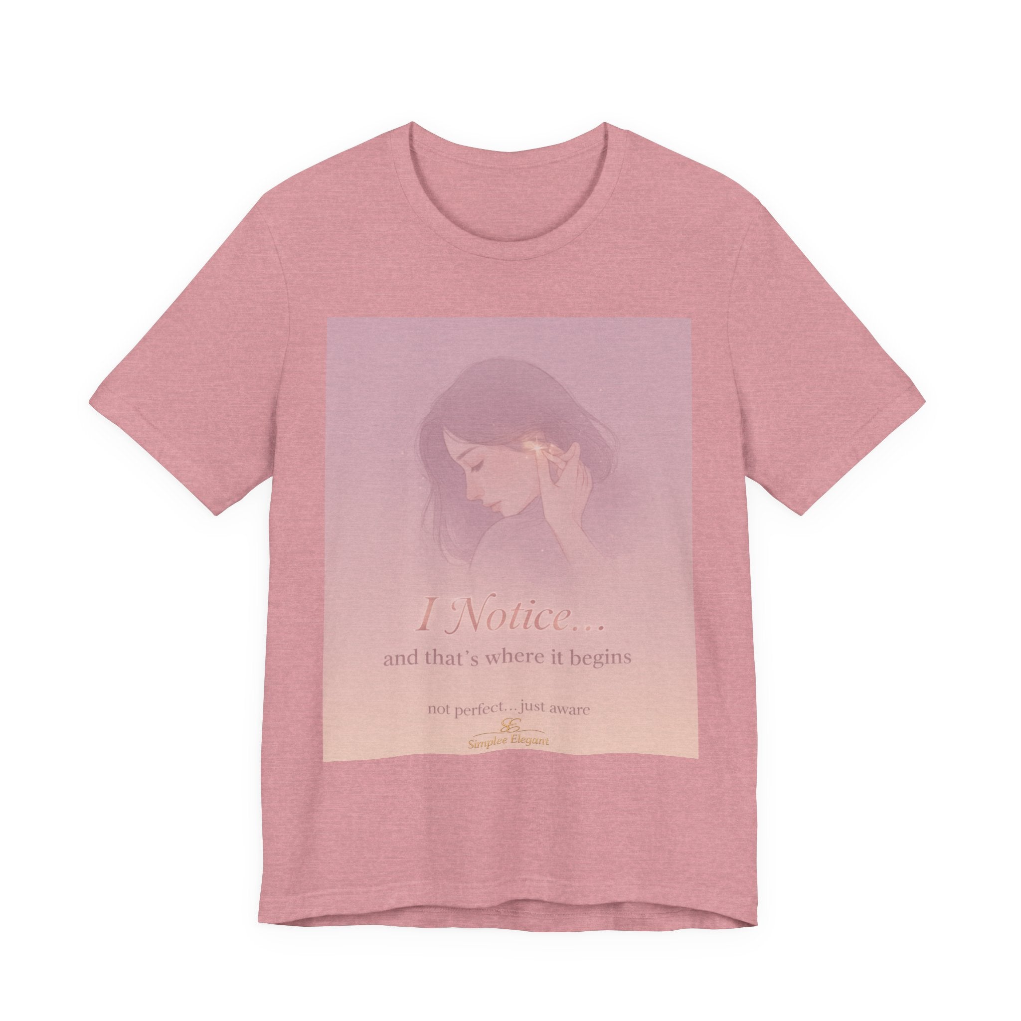 I Notice – Trichotillomania Awareness Tee | BFRB Mindfulness Shirt | Hair Pulling Awareness Top | Trich-Oh-Clock Collection