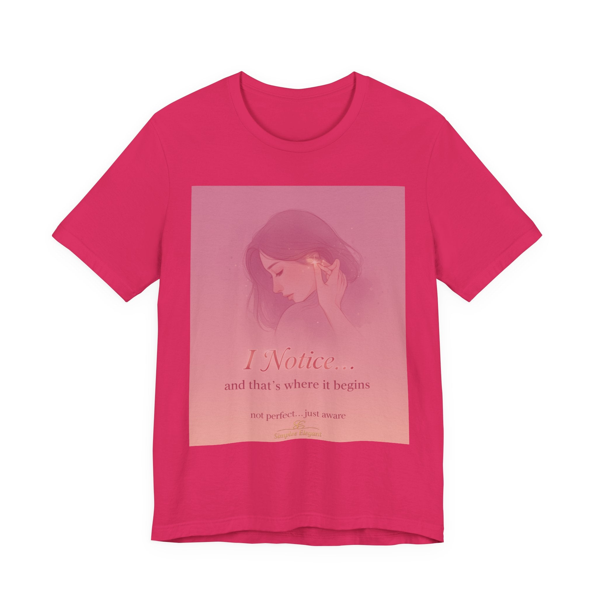 I Notice – Trichotillomania Awareness Tee | BFRB Mindfulness Shirt | Hair Pulling Awareness Top | Trich-Oh-Clock Collection