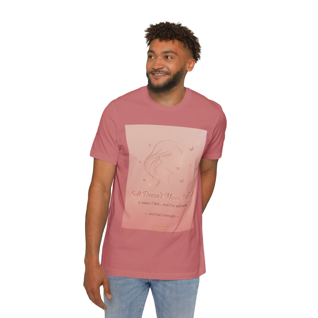 Soft Doesn’t Mean Weak – Trichotillomania Awareness Tee | BFRB Support Shirt | Mental Health Strength Top | Trich-Oh-Clock Collection