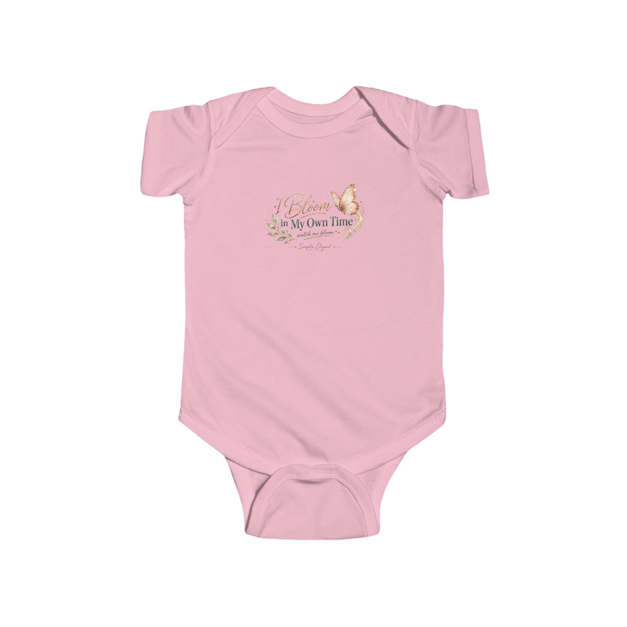 I Bloom in My Own Time” Baby Onesie – Soft Inspirational Infant Bodysuit
