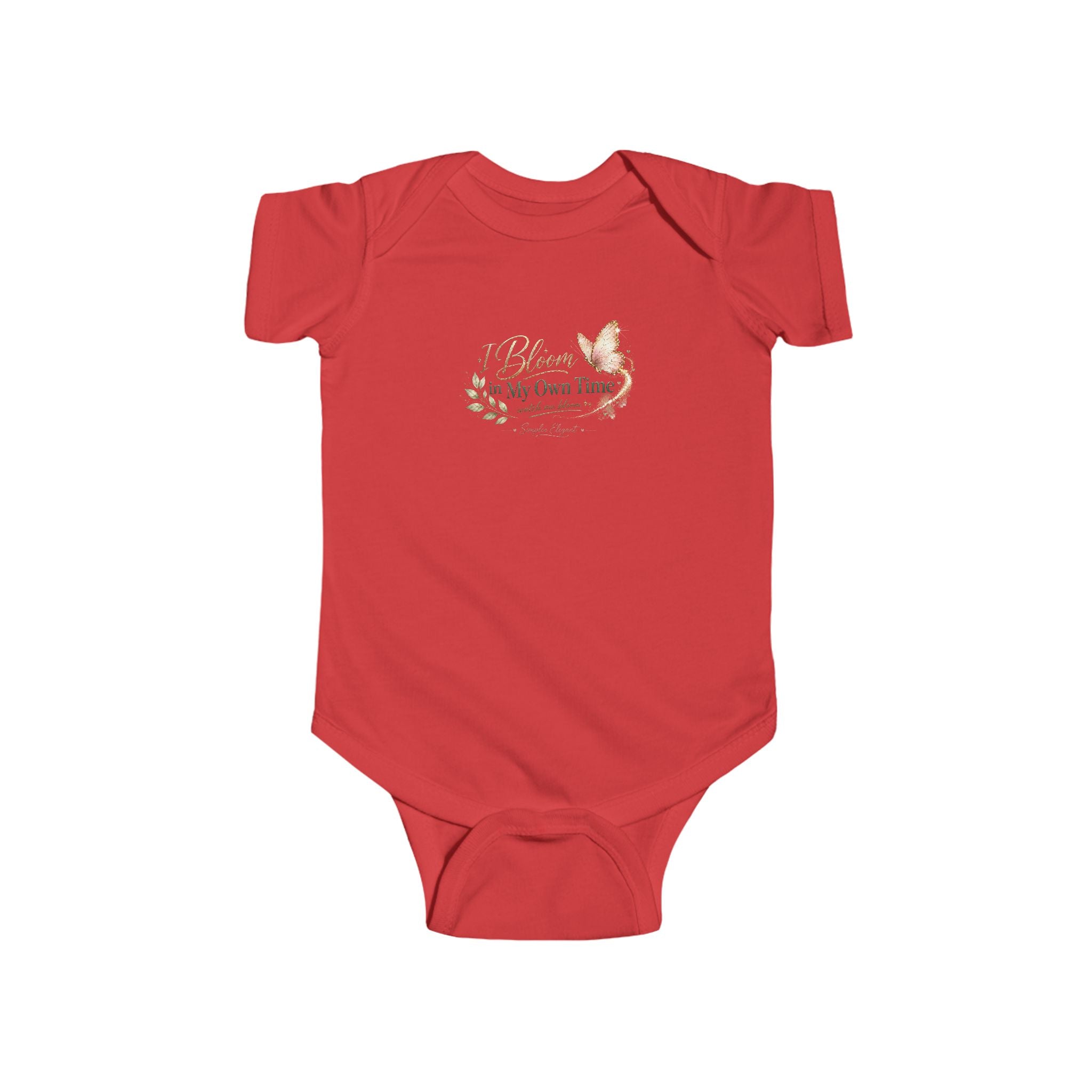 I Bloom in My Own Time” Baby Onesie – Soft Inspirational Infant Bodysuit