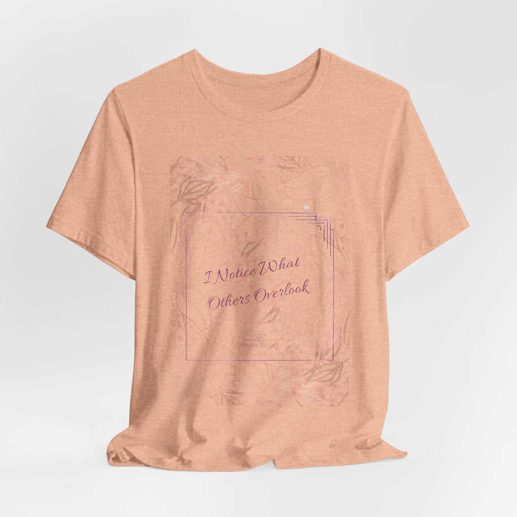Simplee Elegant “Quiet Bloom” Watercolor Floral Tee — Soft Confidence Collection