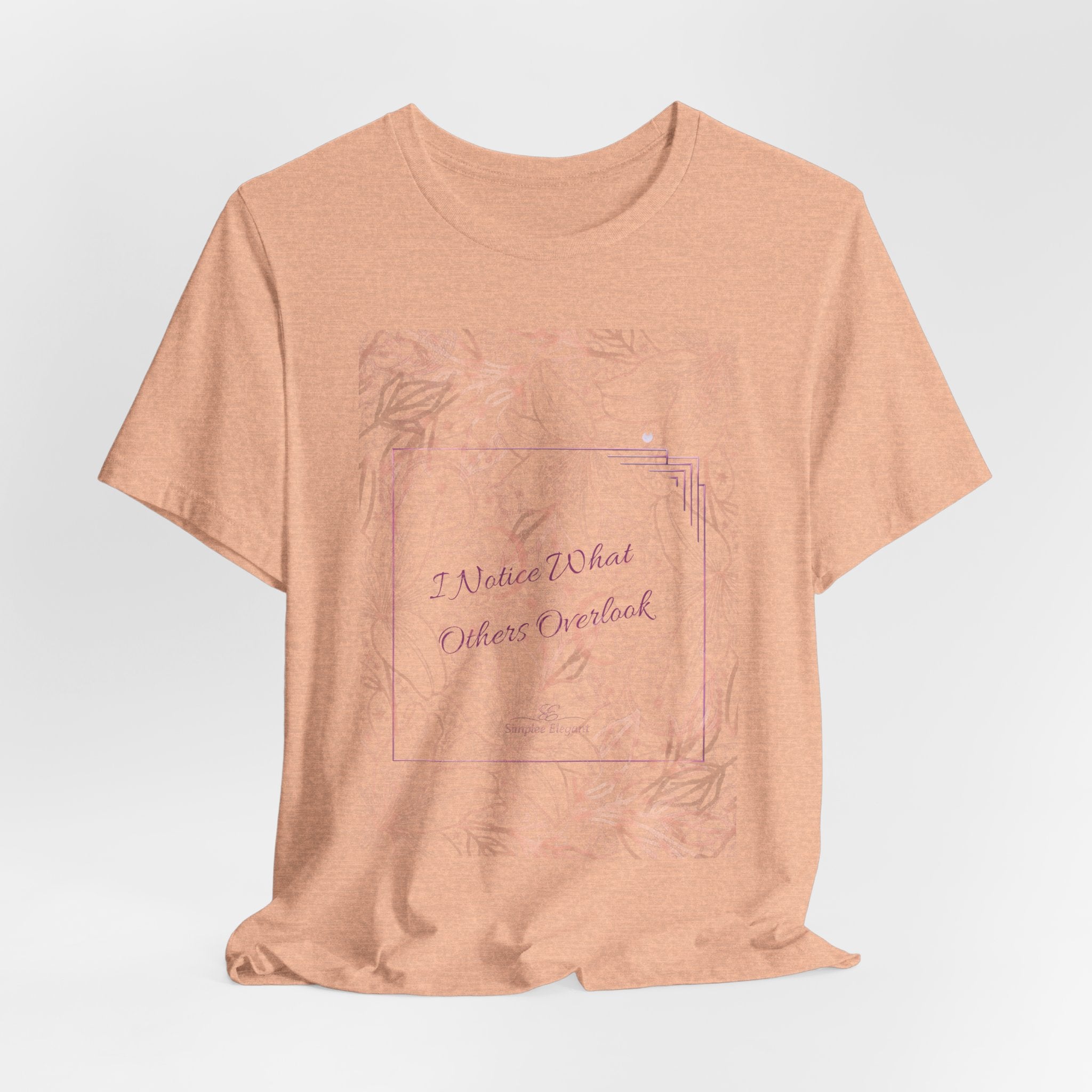 Simplee Elegant “Quiet Bloom” Watercolor Floral Tee — Soft Confidence Collection