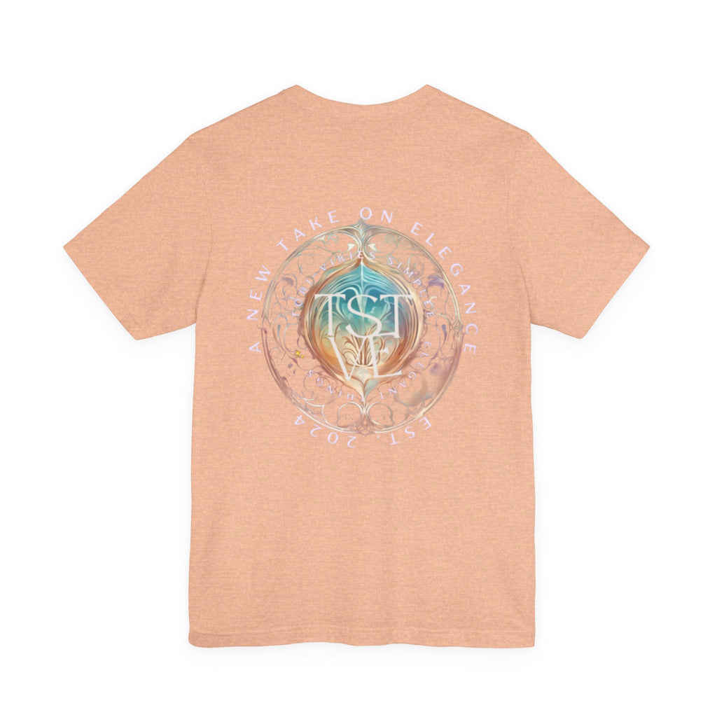 Simplee Elegant “Quiet Bloom” Watercolor Floral Tee — Soft Confidence Collection