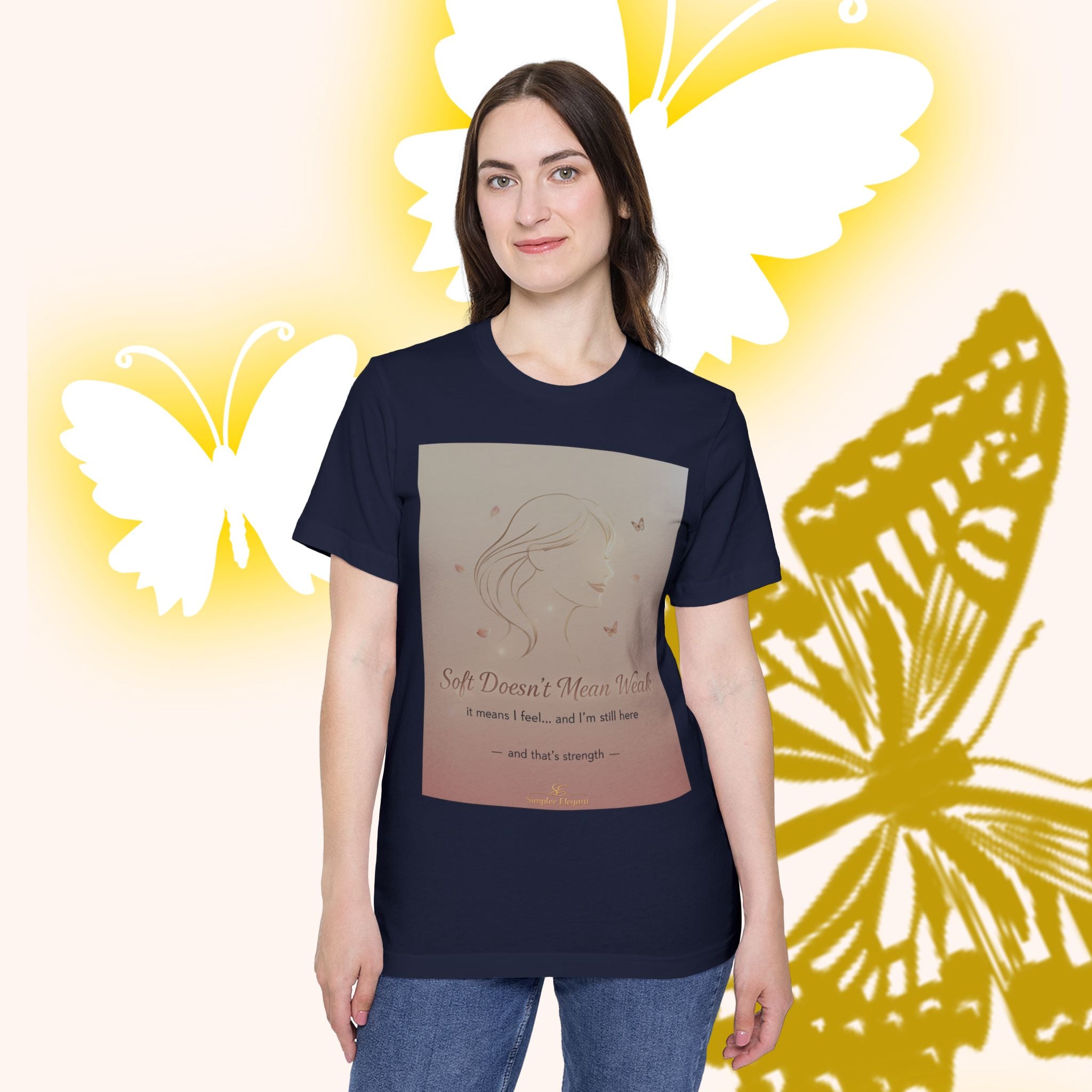 Soft Doesn’t Mean Weak – Trichotillomania Awareness Tee | BFRB Support Shirt | Mental Health Strength Top | Trich-Oh-Clock Collection