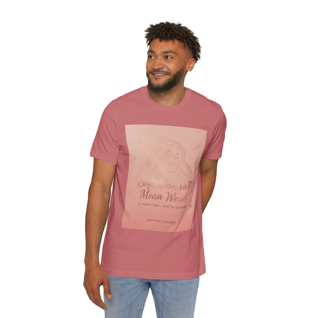 Soft Doesn’t Mean Weak – Trichotillomania Awareness Tee | BFRB Support Shirt | Mental Health Strength Top | Trich-Oh-Clock Collection