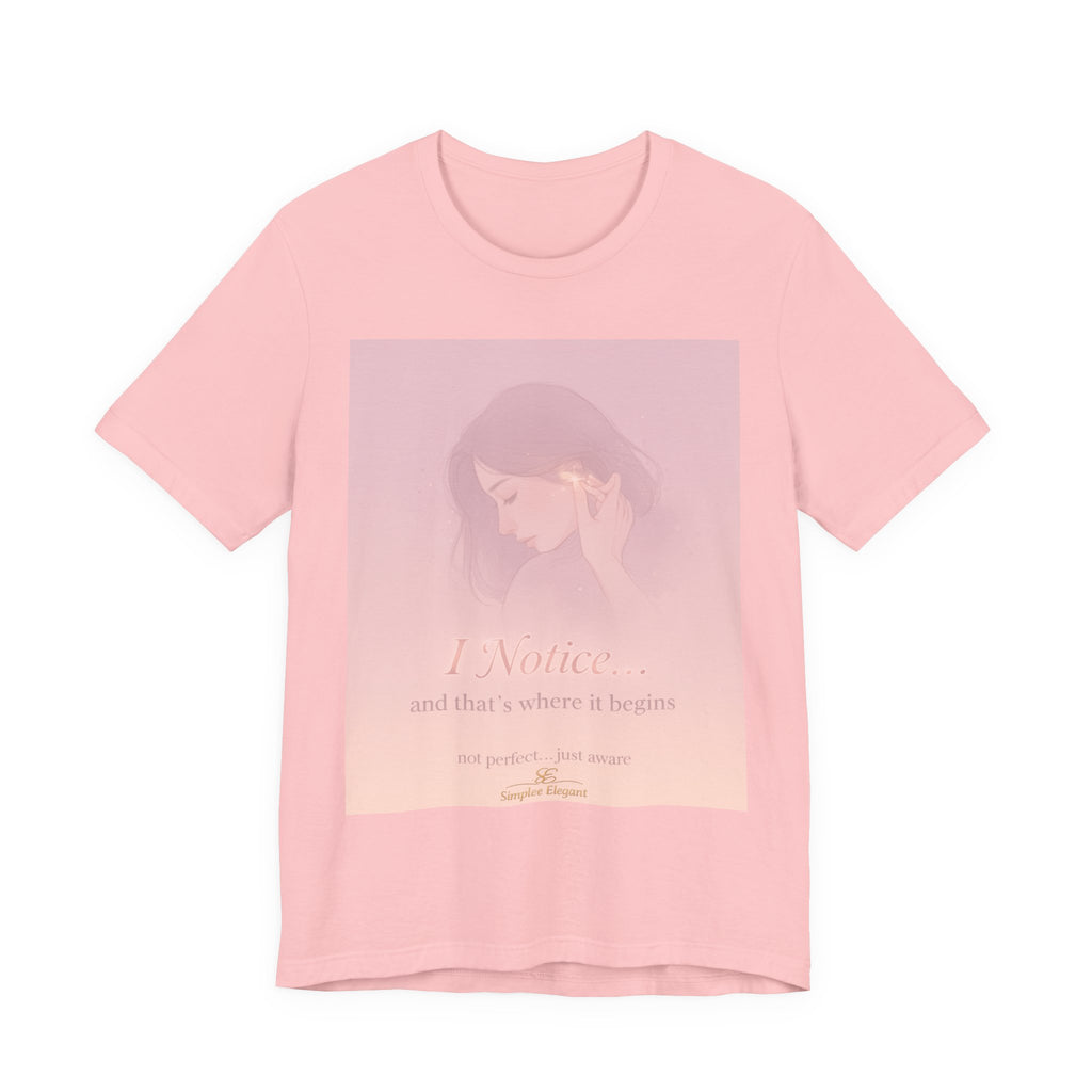 I Notice – Trichotillomania Awareness Tee | BFRB Mindfulness Shirt | Hair Pulling Awareness Top | Trich-Oh-Clock Collection