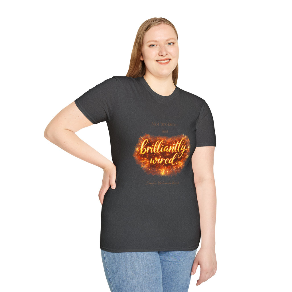 Simplee Elegant “Brilliantly Wired” Tee – Empowerment Graphic T-Shirt