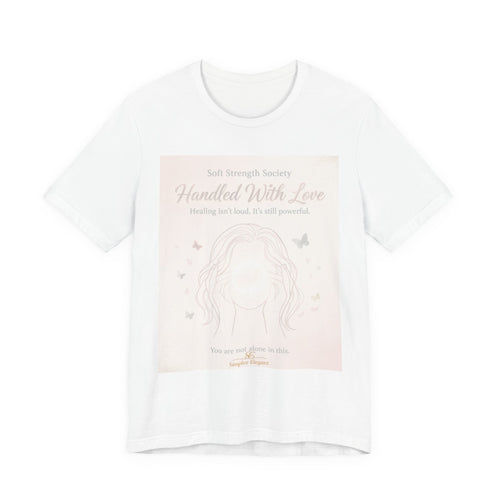 Handled With Love – Soft Strength Society Tee | Mental Health Healing Shirt | Self Love & Empowerment Top
