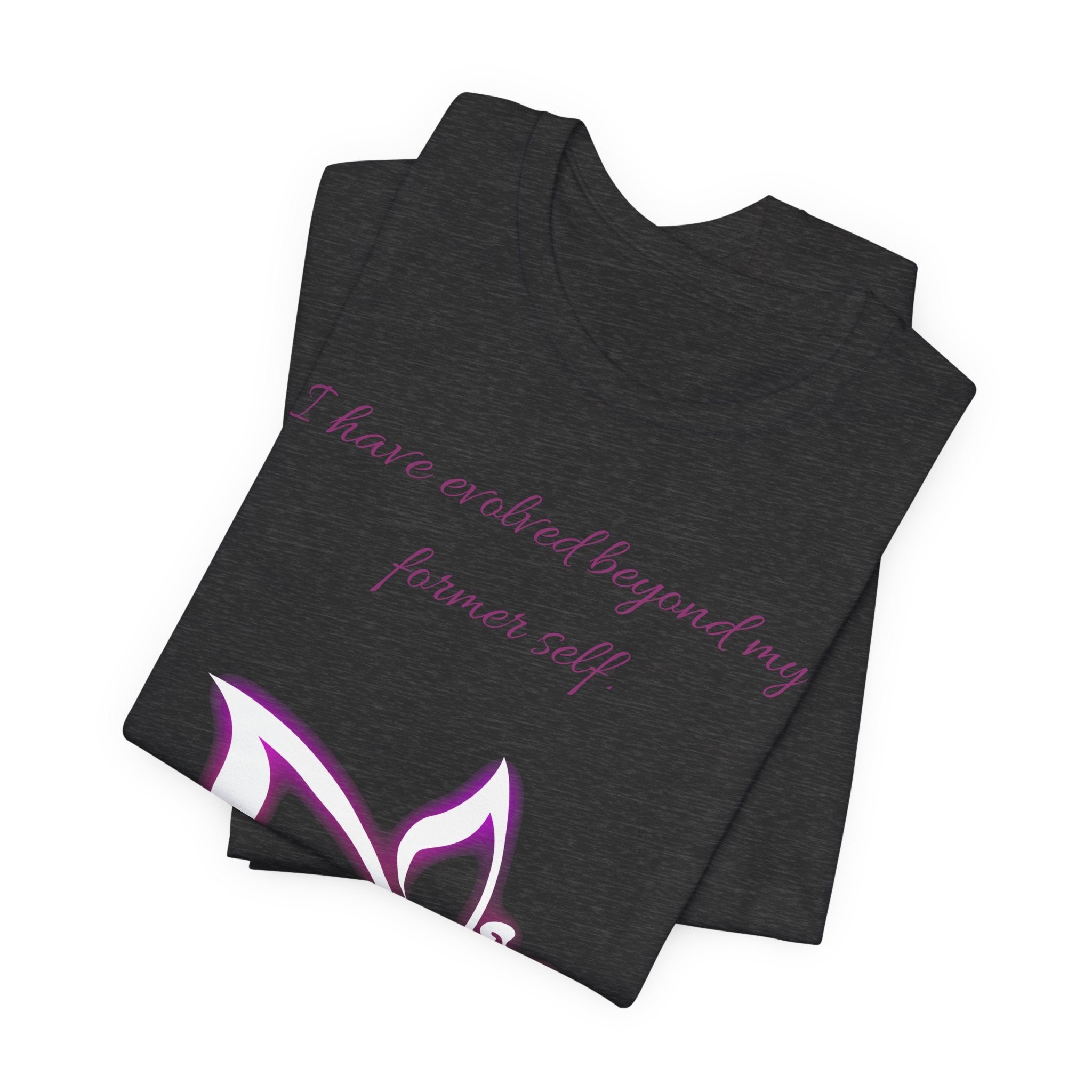 Simplee Elegant “Evolved Beyond My Former Self” Butterfly Tee – Glow Transformation Shirt