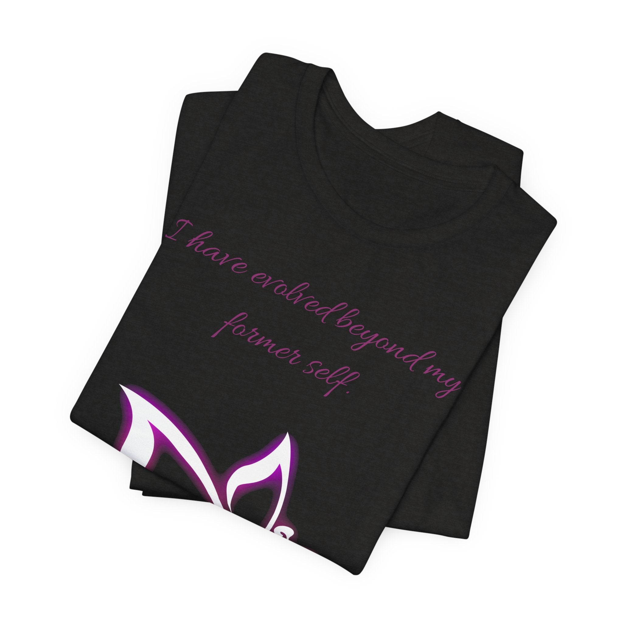 Simplee Elegant “Evolved Beyond My Former Self” Butterfly Tee – Glow Transformation Shirt